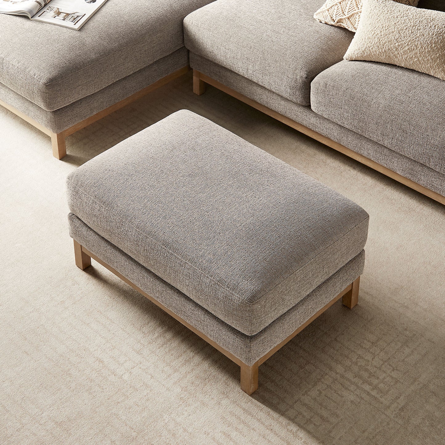 Roscoe Fabric Ottoman by Modway EEI-7330 — Upholstered Fabric Accent Ottoman