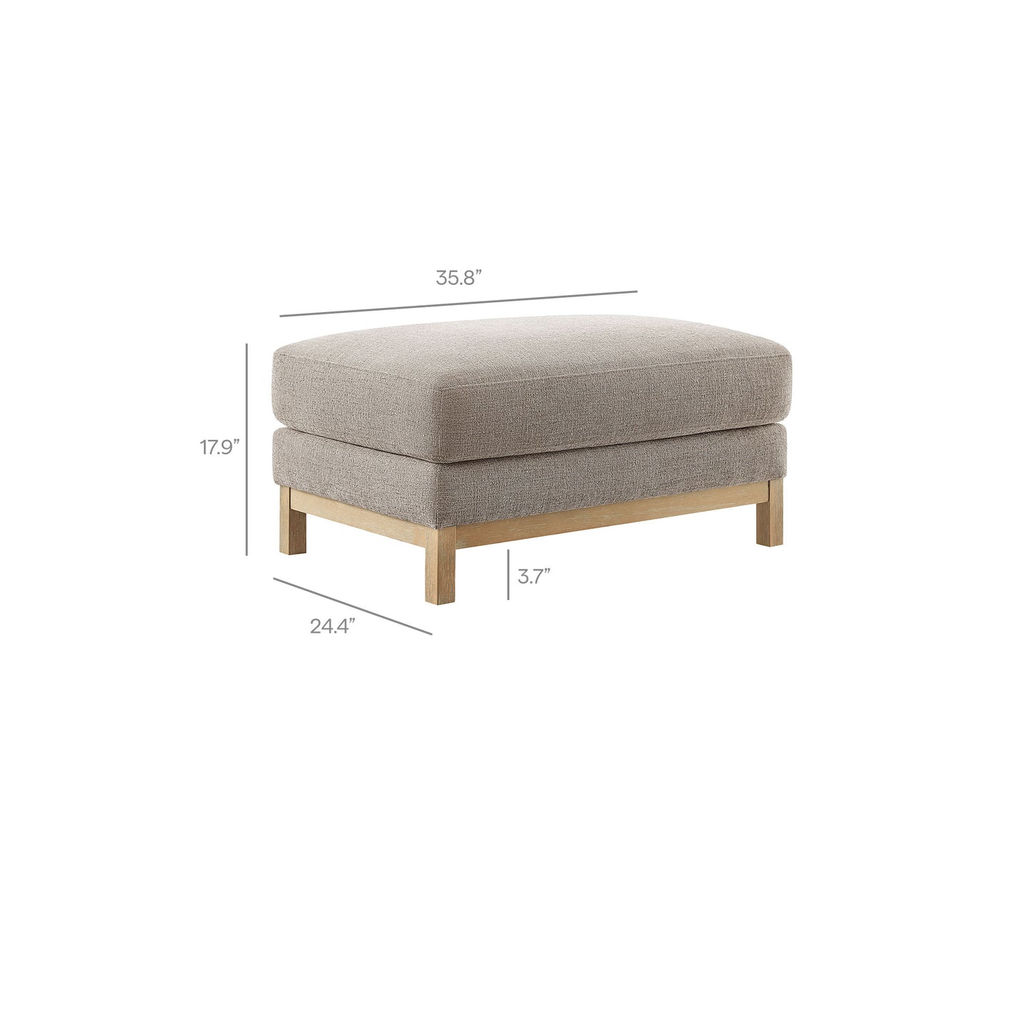 Roscoe Fabric Ottoman by Modway EEI-7330 — Upholstered Fabric Accent Ottoman