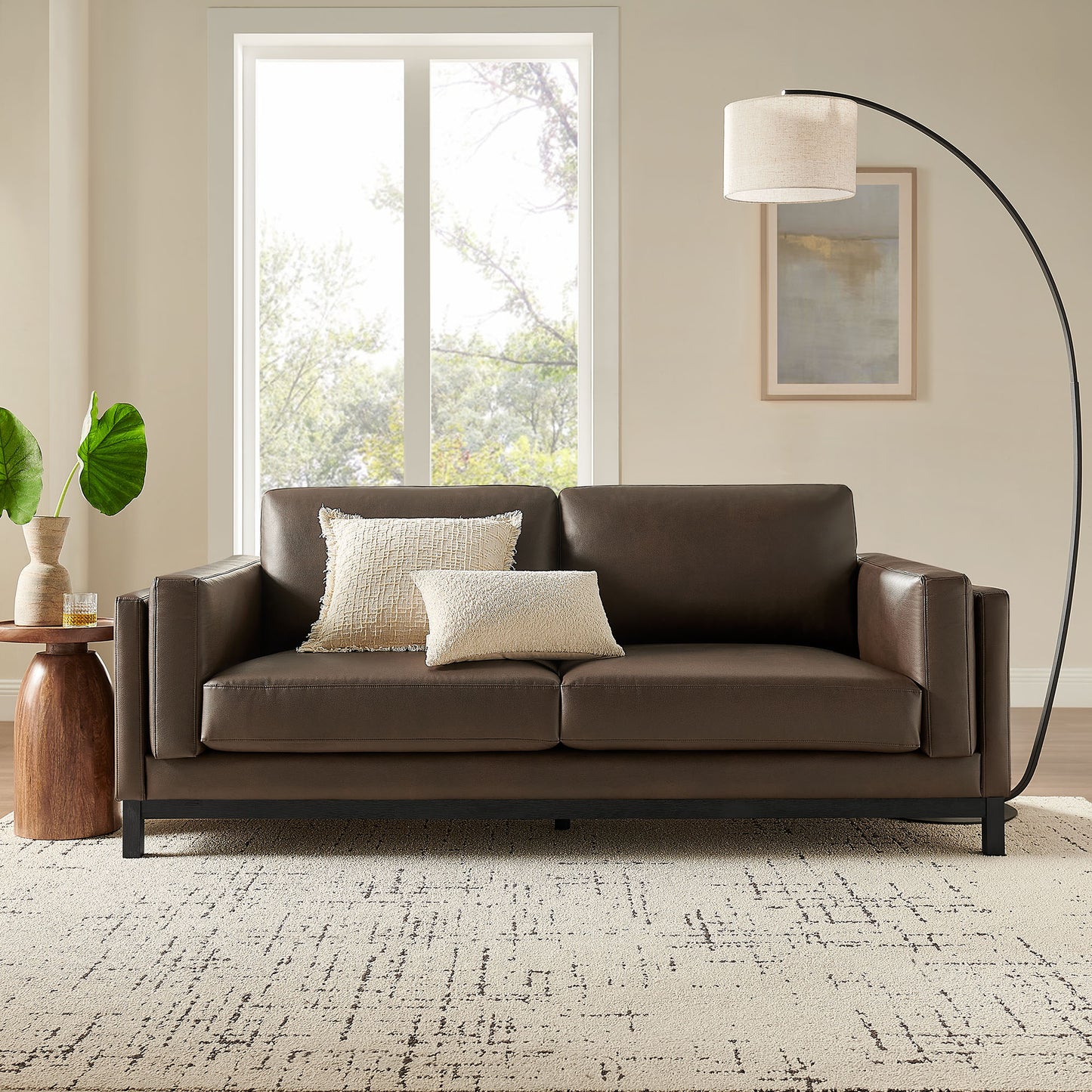 Roscoe 81-Inch Vegan Leather Sofa by Modway EEI-7335 Modern Upholstered Seating