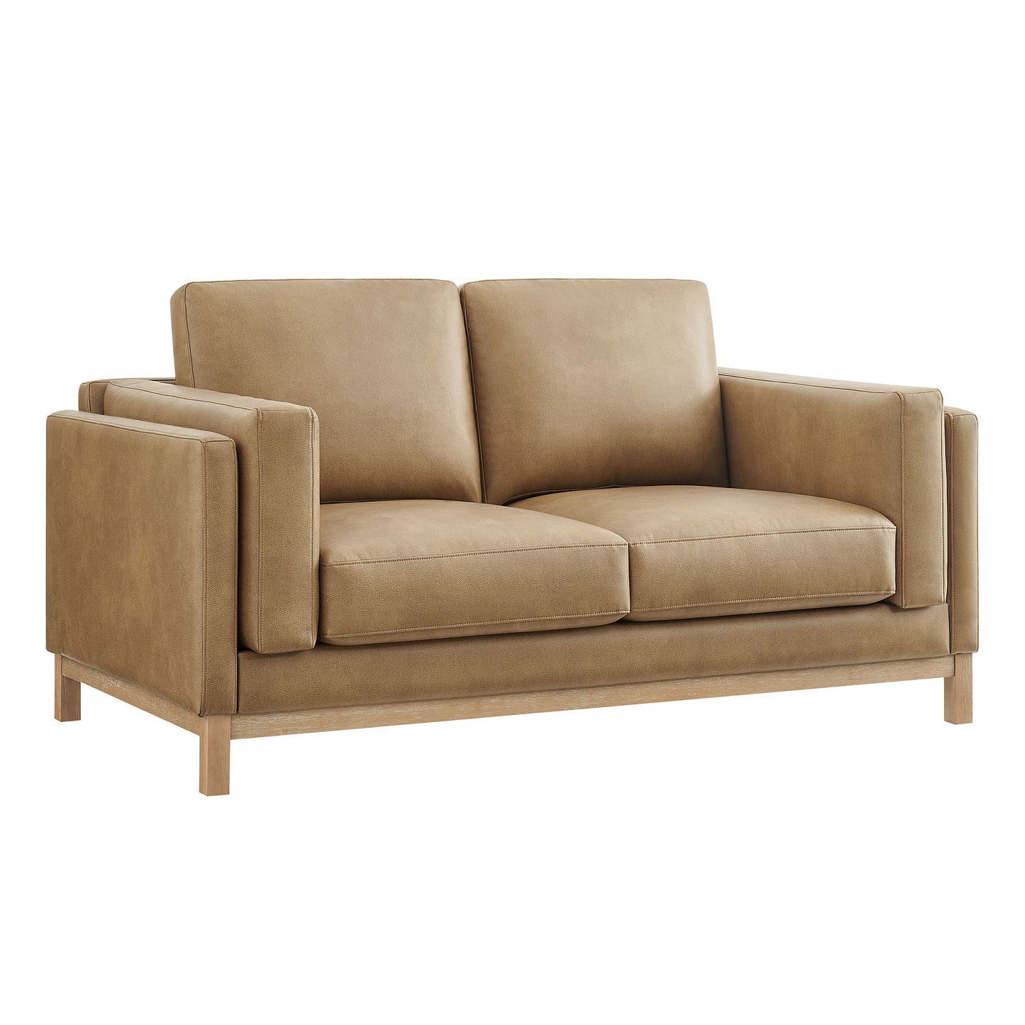 Roscoe 63 inch Vegan Leather Loveseat by Modway - Contemporary Compact Seating