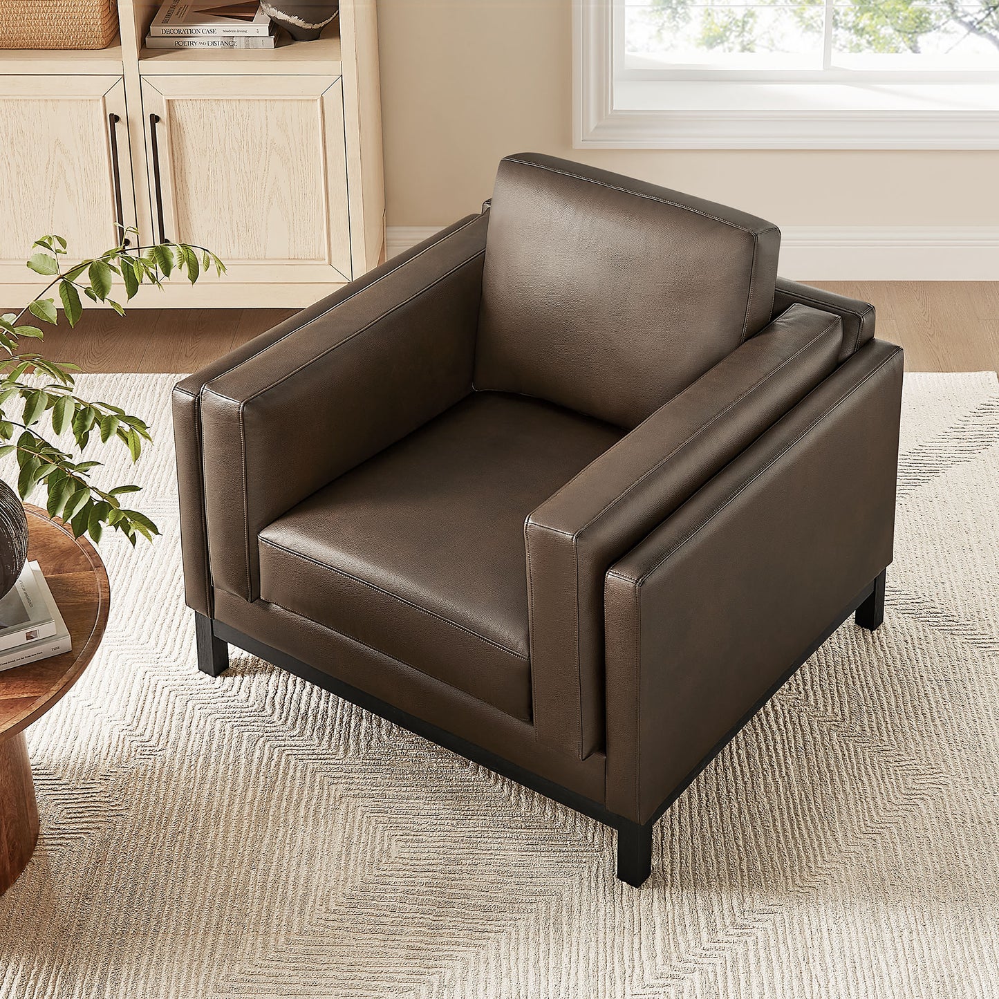 Roscoe Vegan Leather Armchair by Modway EEI-7337 Modern Upholstered Accent Chair