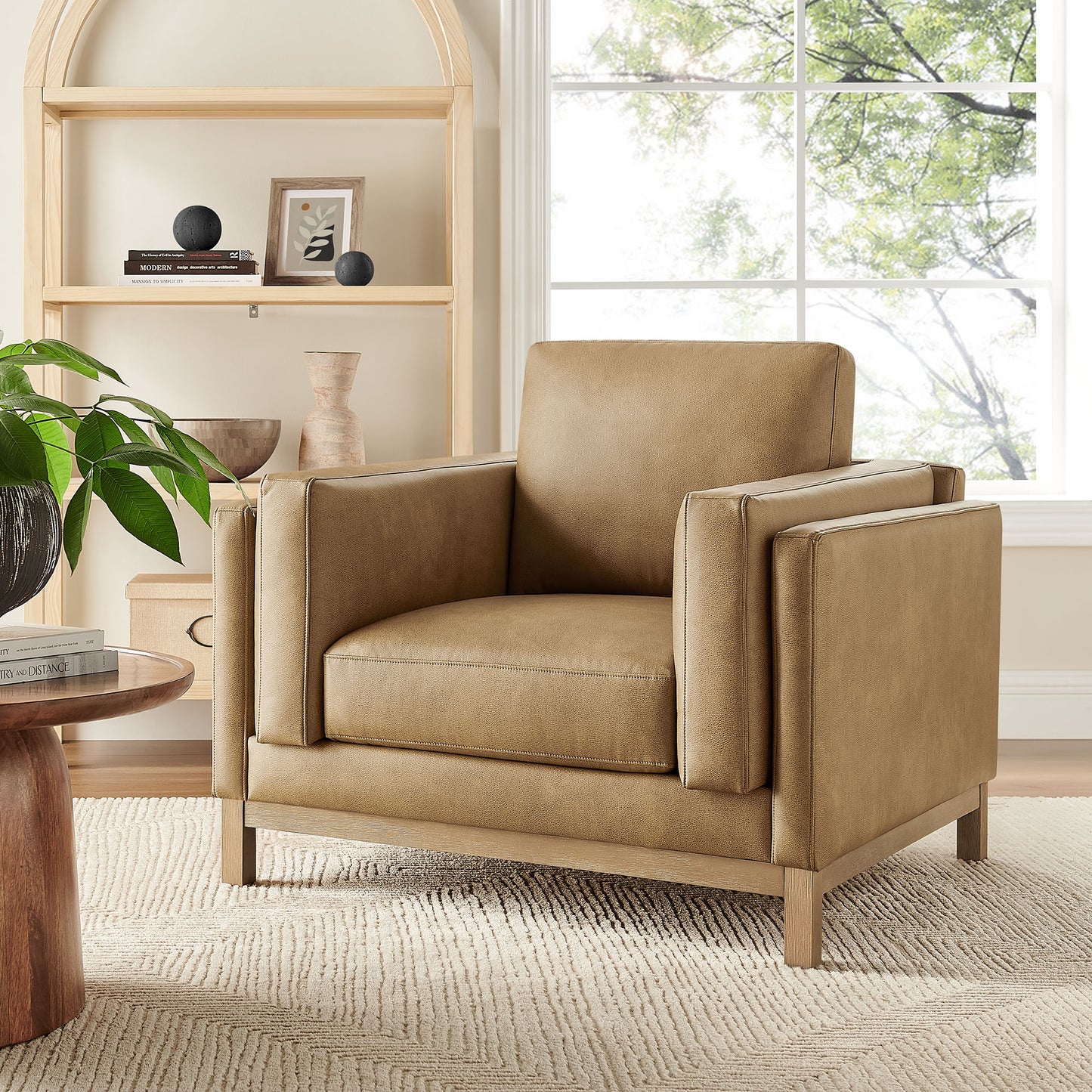 Roscoe Vegan Leather Armchair by Modway EEI-7337 Modern Upholstered Accent Chair