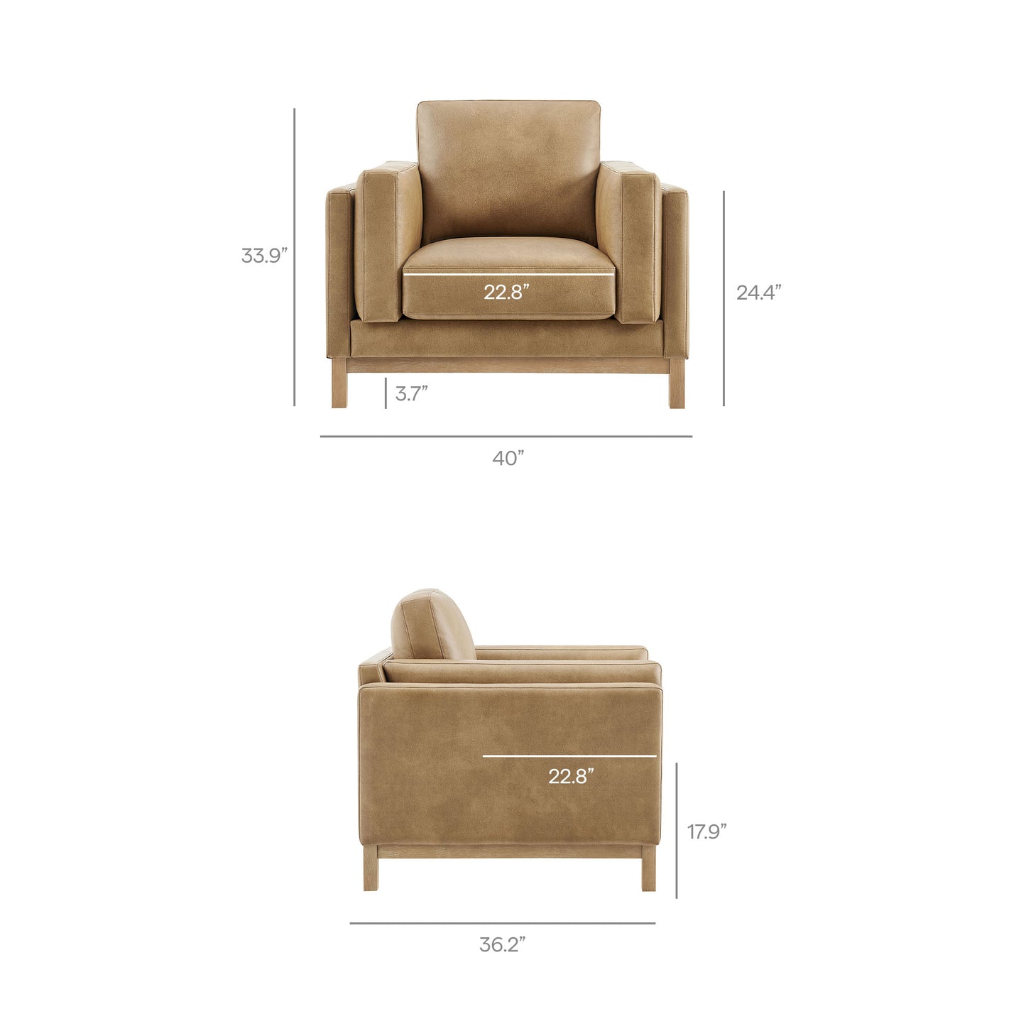 Roscoe Vegan Leather Armchair by Modway EEI-7337 Modern Upholstered Accent Chair