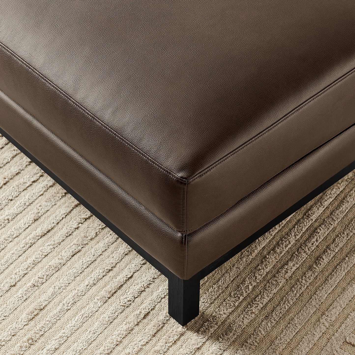 Roscoe Vegan Leather Ottoman by Modway EEI-7338 Contemporary Tufted Accent Seat