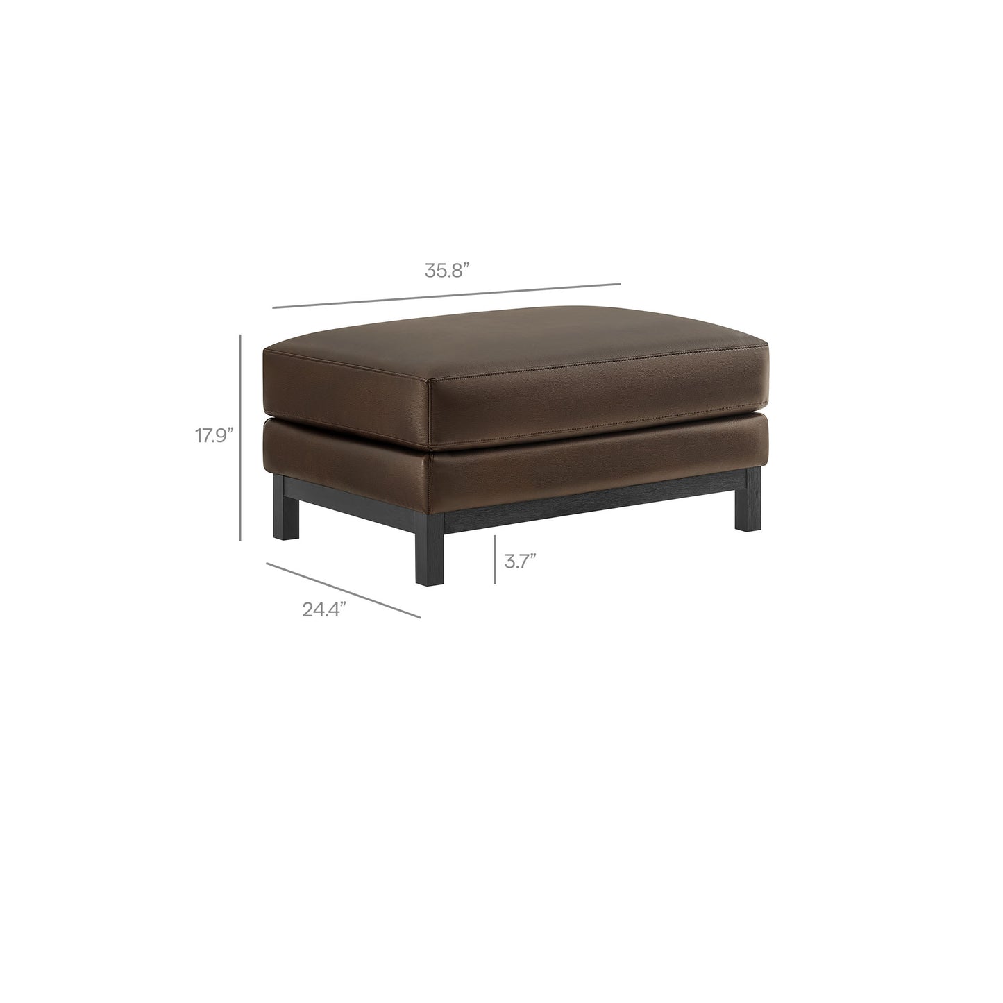 Roscoe Vegan Leather Ottoman by Modway EEI-7338 Contemporary Tufted Accent Seat