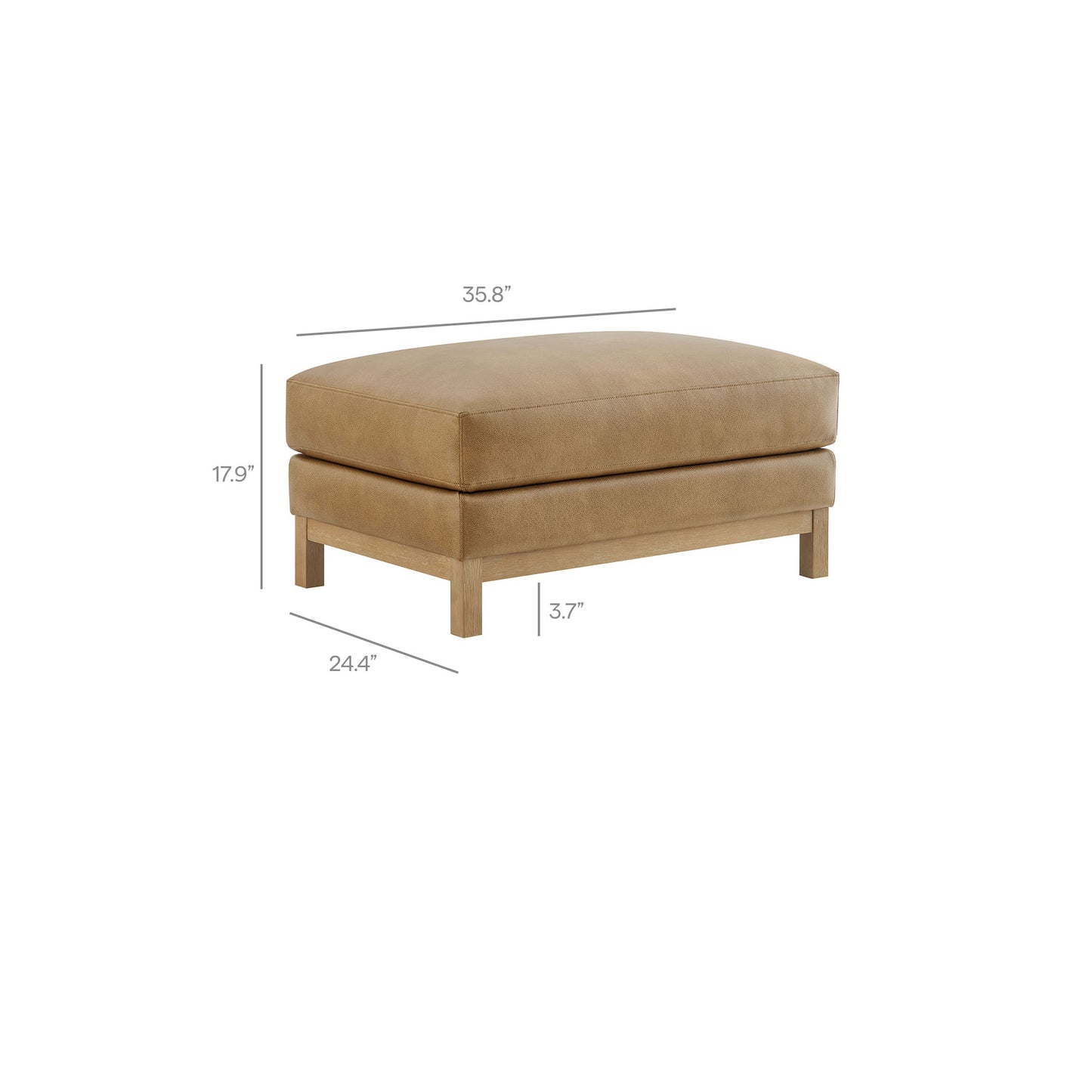 Roscoe Vegan Leather Ottoman by Modway EEI-7338 Contemporary Tufted Accent Seat