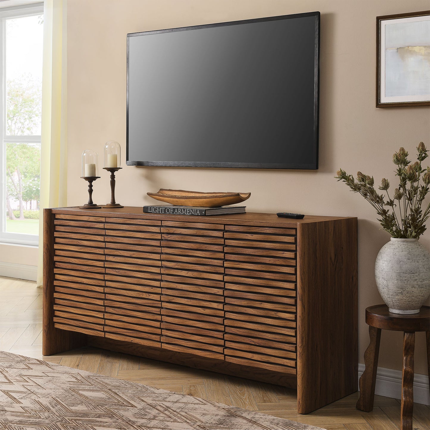 Emric Wave 66" 4-Door Sideboard by Modway EEI-7346-WAL