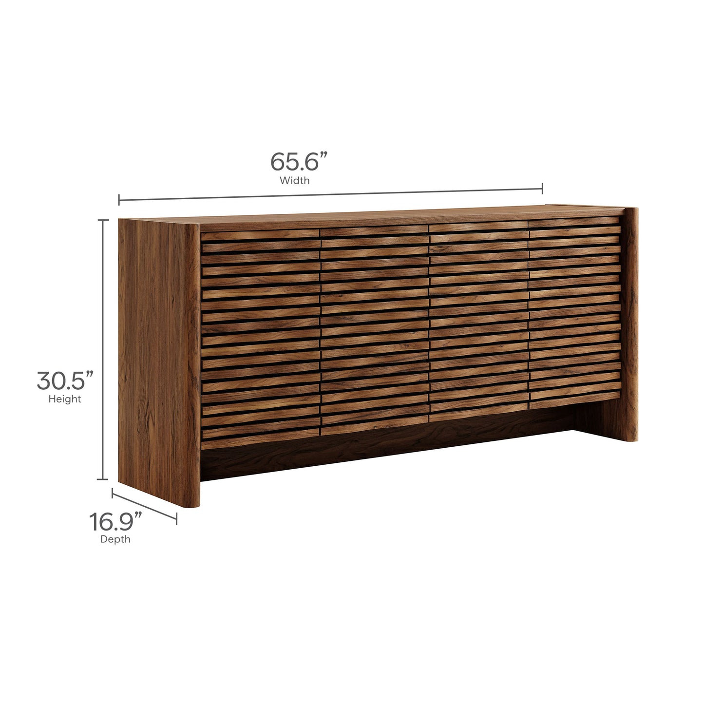 Emric Wave 66" 4-Door Sideboard by Modway EEI-7346-WAL