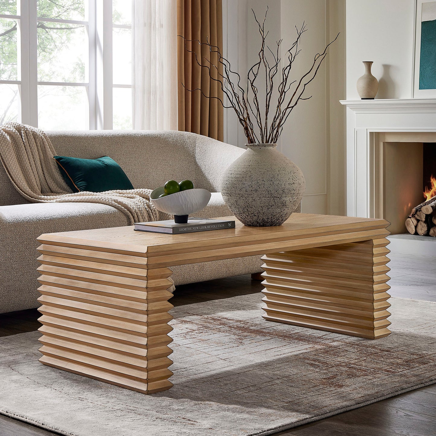 Canto Rectangular Stacked Design Coffee Table by Modway EEI-7348-WOA