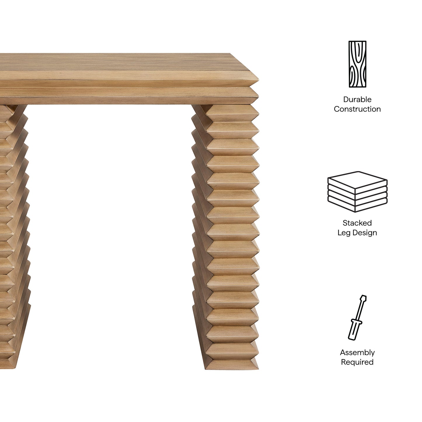 Canto Square 24" Stacked Design End Table by Modway EEI-7349-WOA