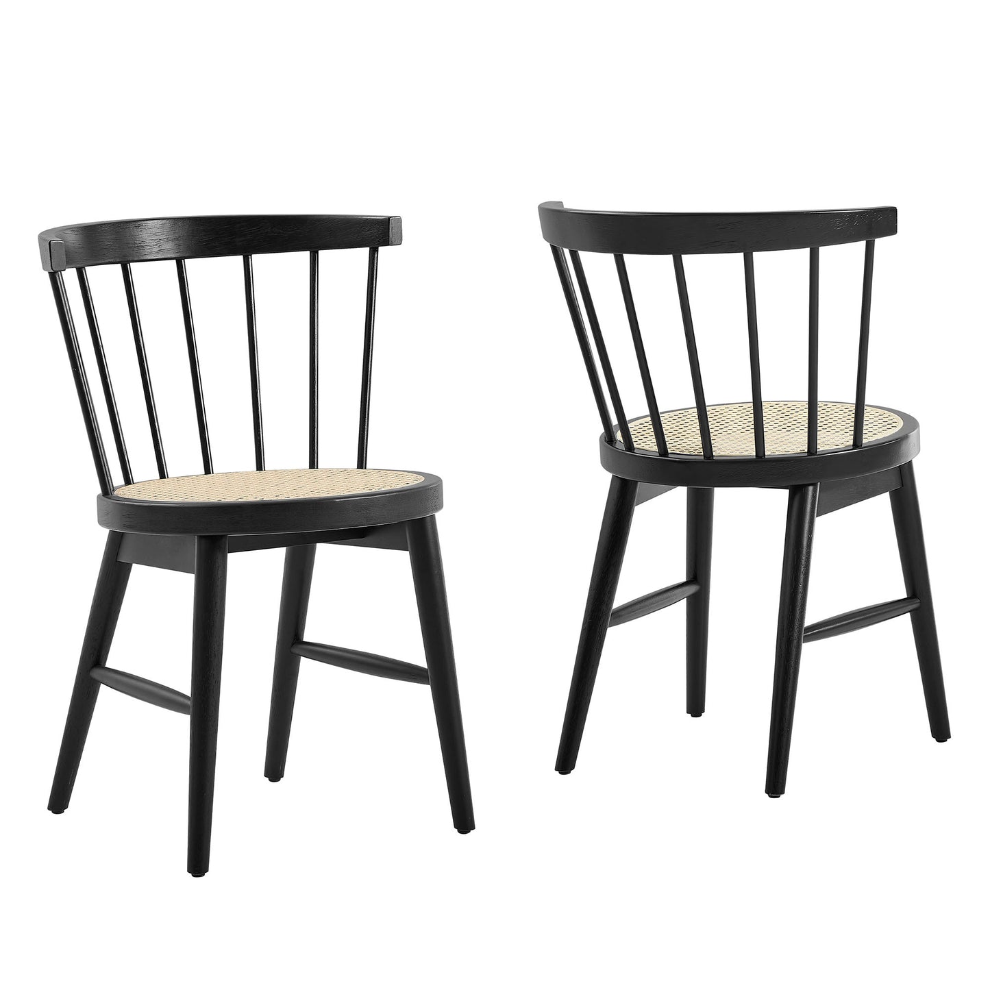 Lykke Curved Spindle Back Modern Dining Chairs Set of Two by Modway EEI-7350