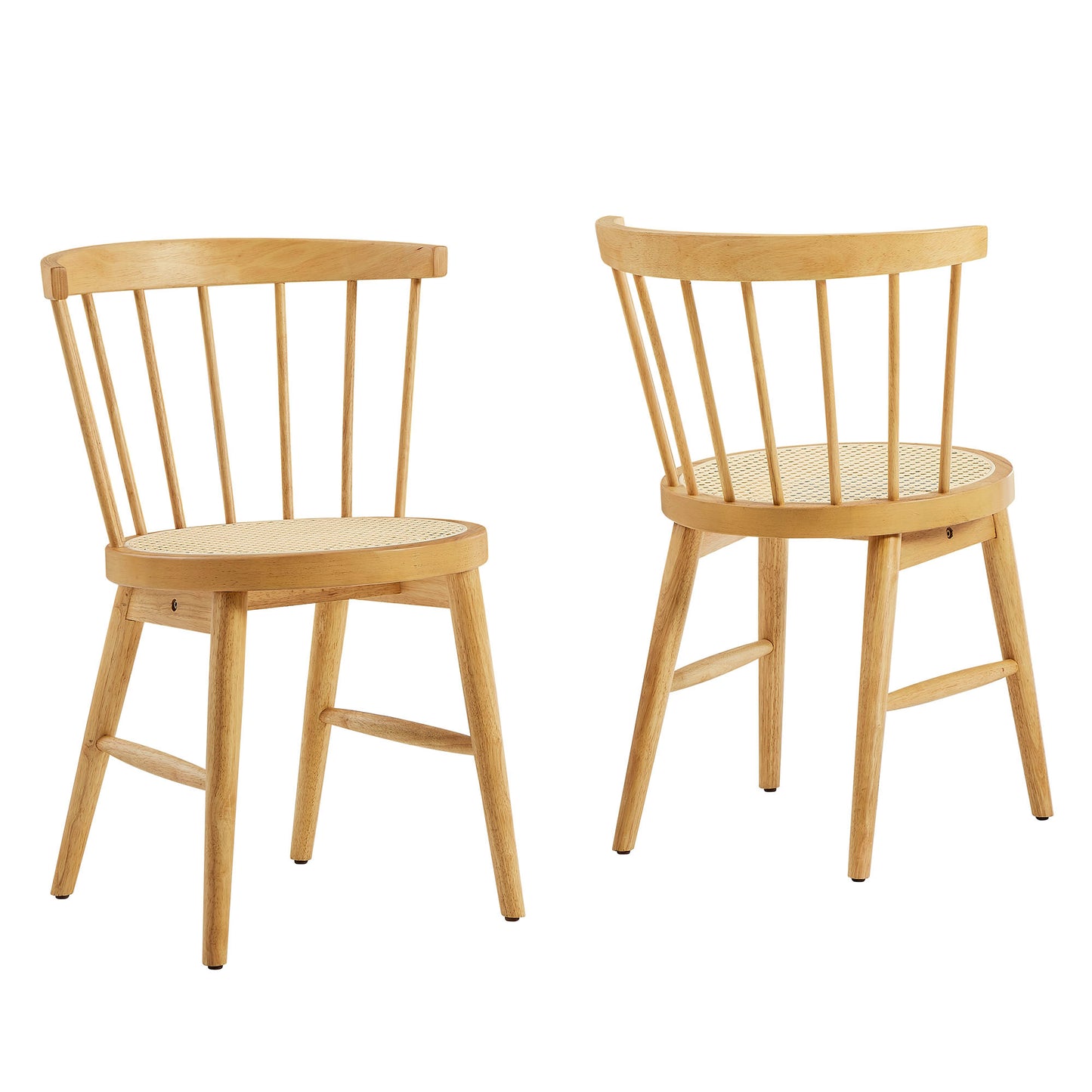 Lykke Curved Spindle Back Modern Dining Chairs Set of Two by Modway EEI-7350