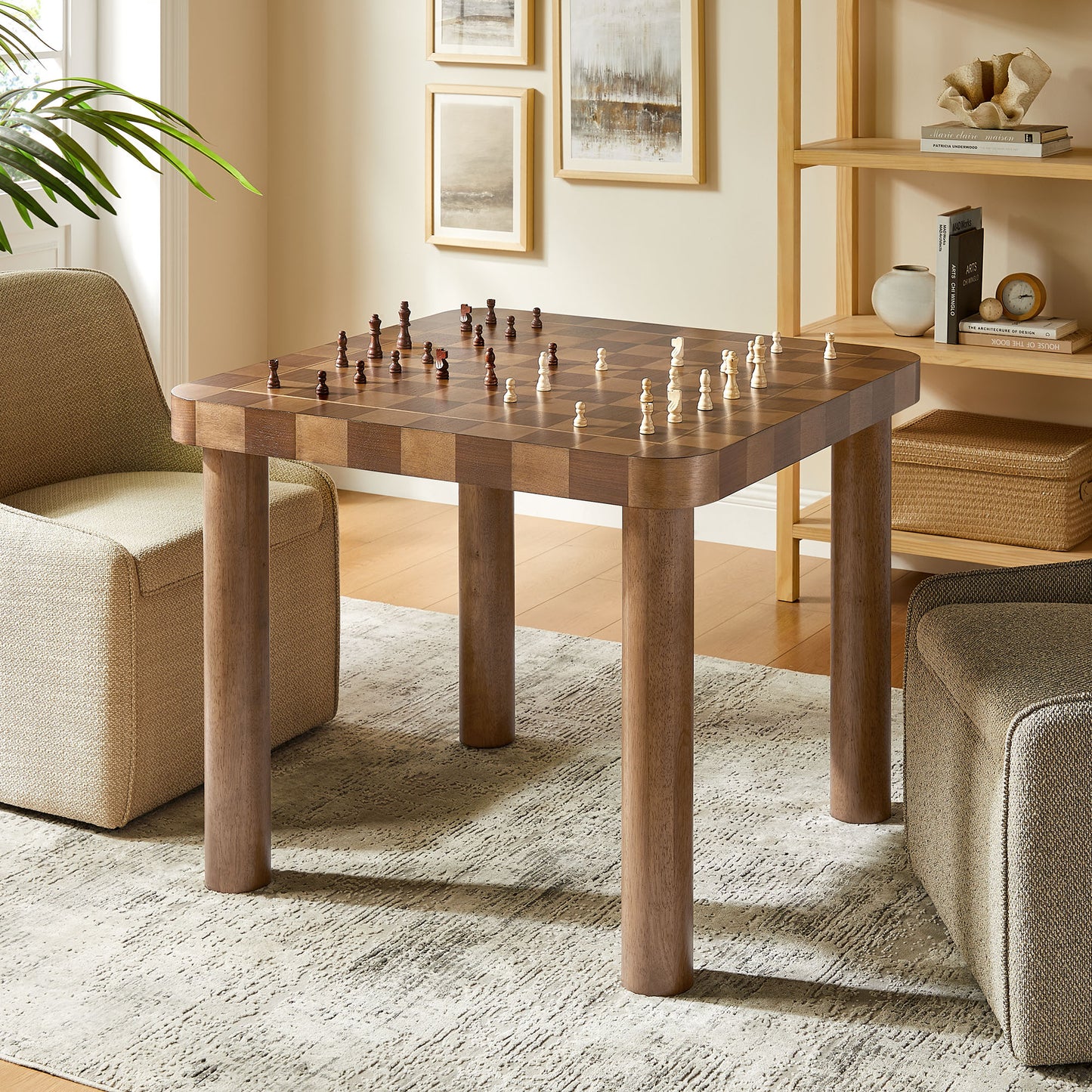Oscar 36 Inch Square Checkered Dining Table by Modway EEI-7351 - Mid-Century Modern