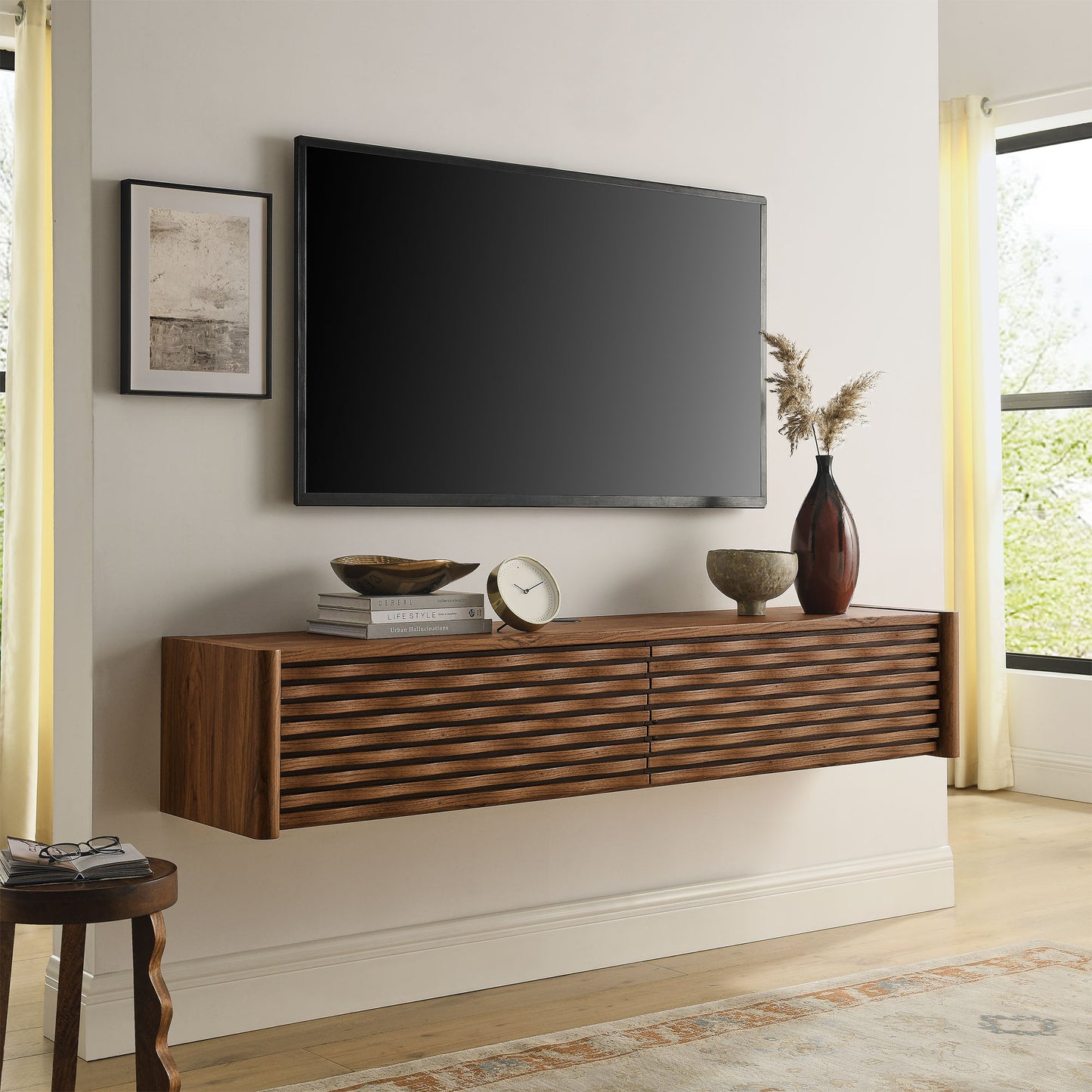 Emric Wave 71" Wall-Mounted TV Cabinet by Modway EEI-7352-WAL