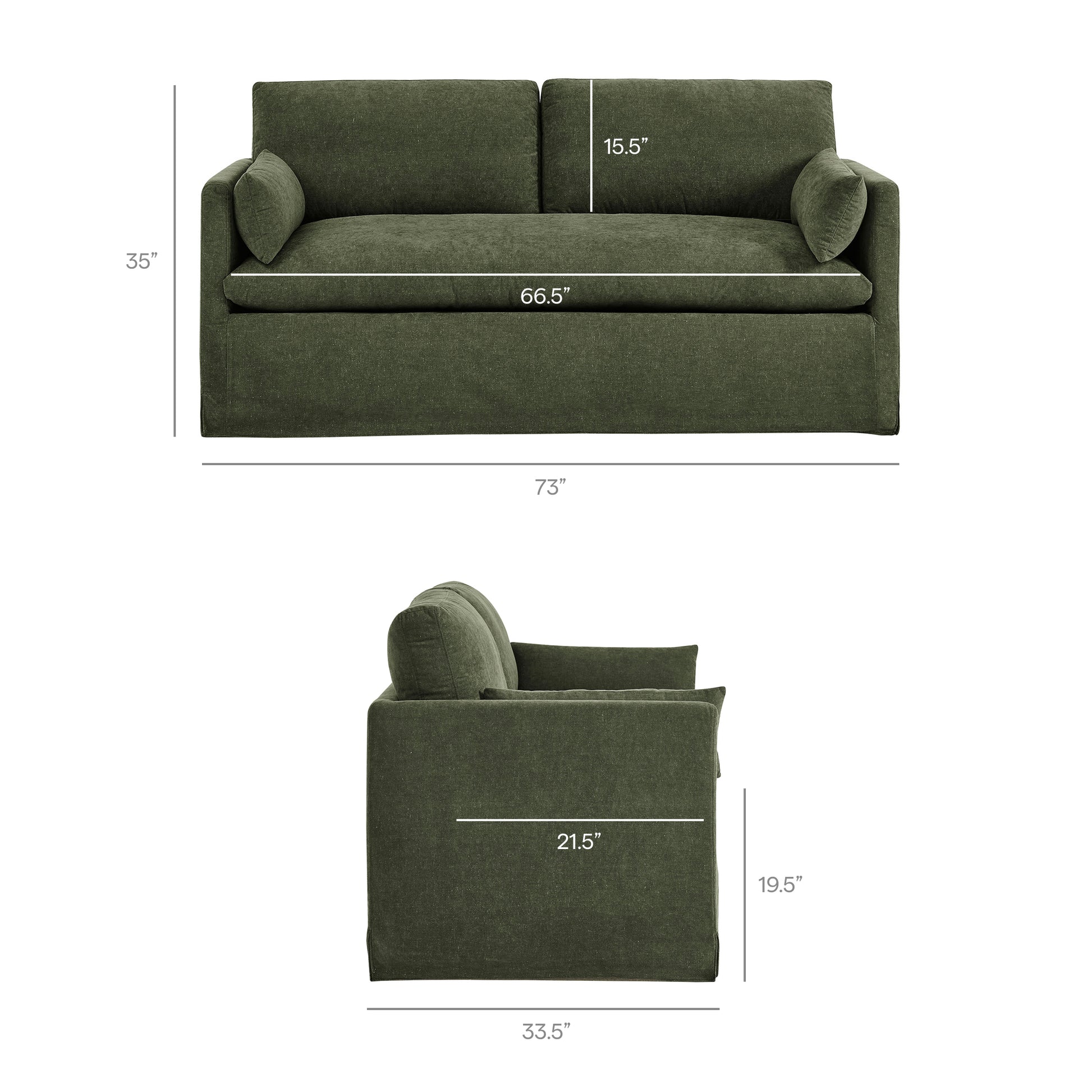 Wellfleet Slipcovered Linen-Blend Loveseat by Modway