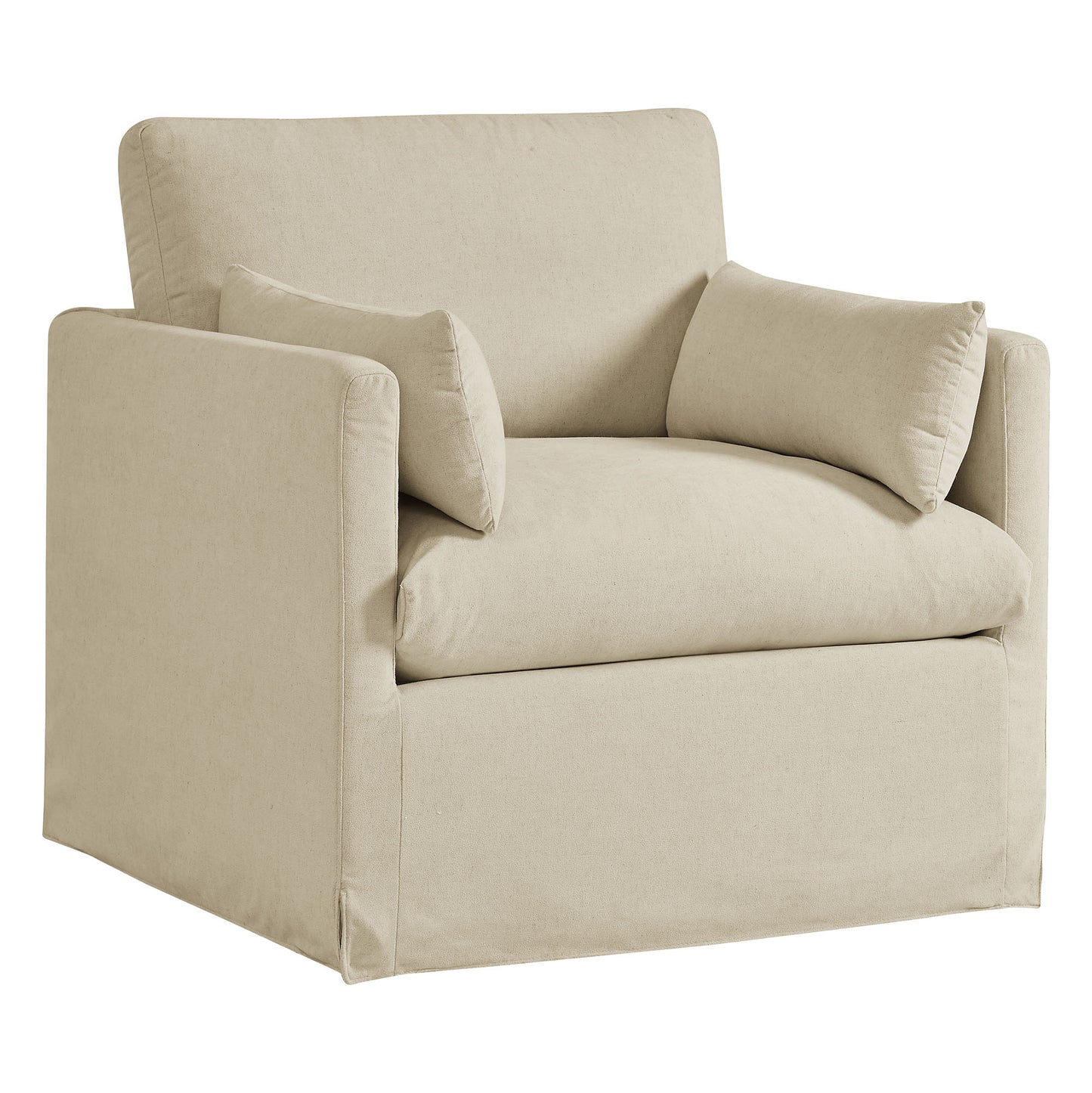 Wellfleet Slipcovered Linen-Blend Armchair by Modway