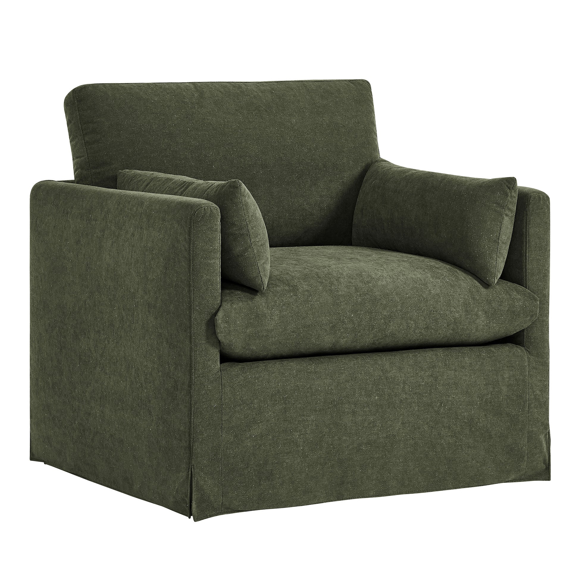Wellfleet Slipcovered Linen-Blend Armchair by Modway
