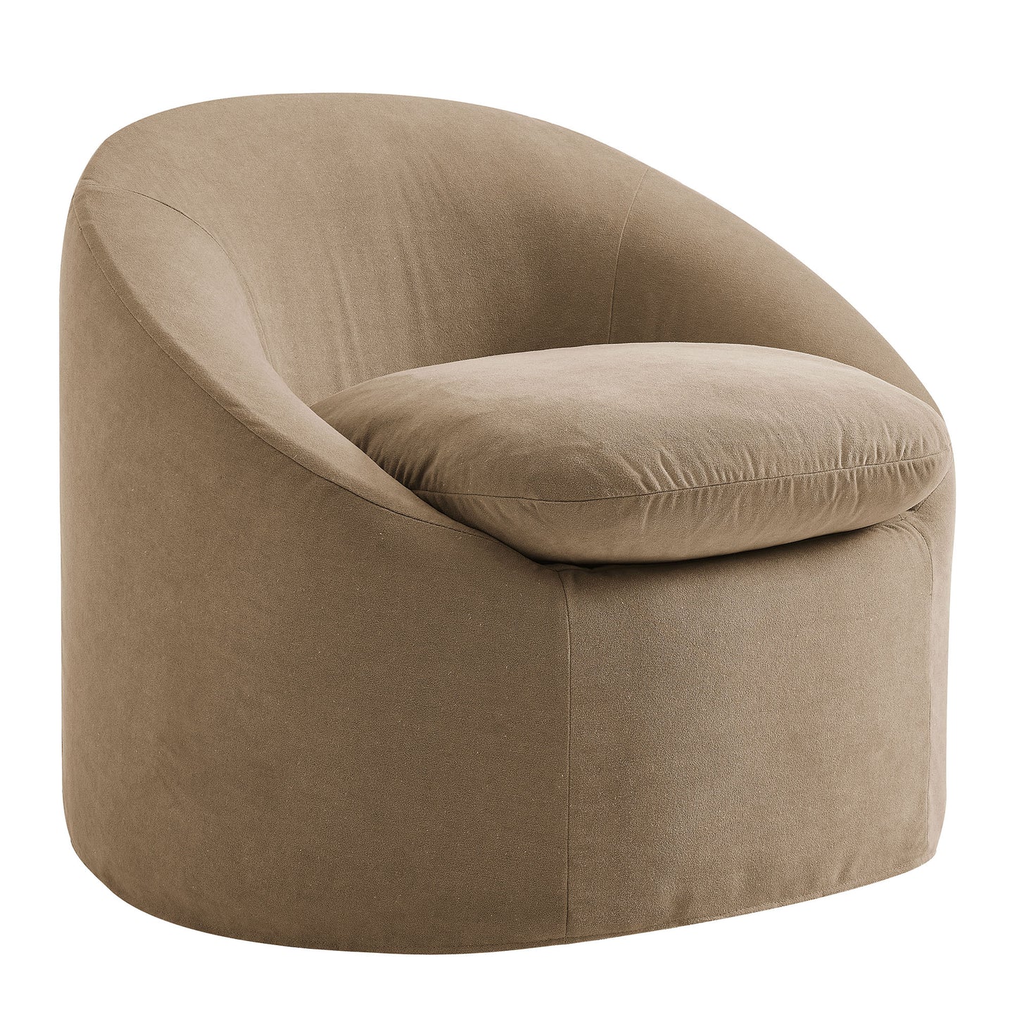 Sadie Slipcovered Linen-Blend Round Accent Chair by Modway
