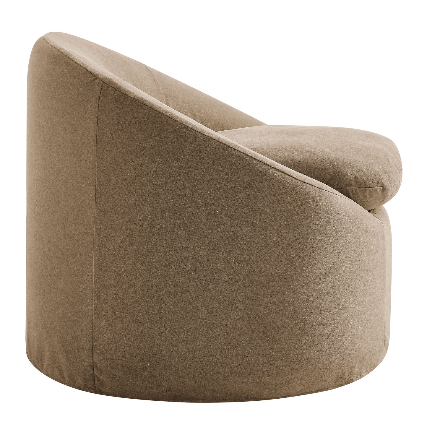 Sadie Slipcovered Linen-Blend Round Accent Chair by Modway