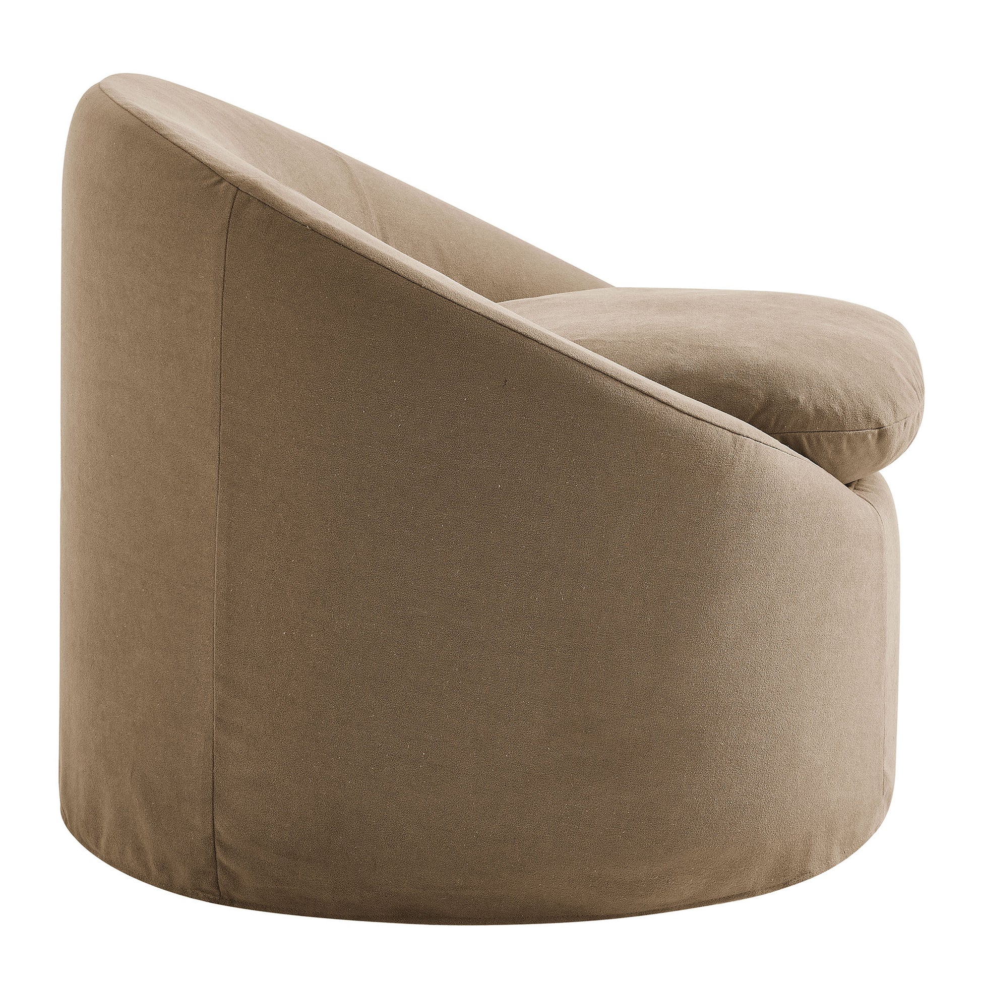 Sadie Slipcovered Linen-Blend Round Accent Chair by Modway