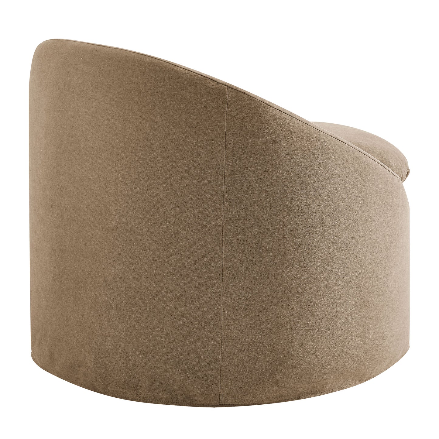 Sadie Slipcovered Linen-Blend Round Accent Chair by Modway
