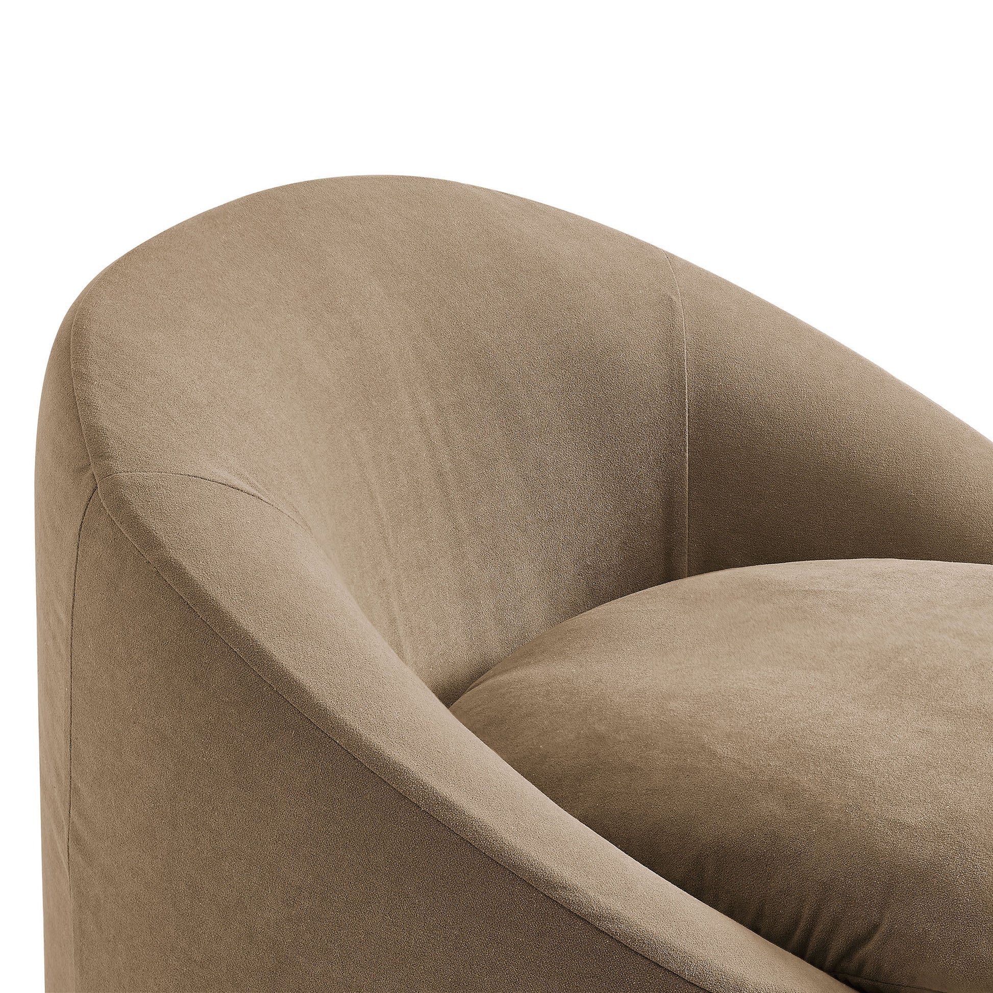 Sadie Slipcovered Linen-Blend Round Accent Chair by Modway