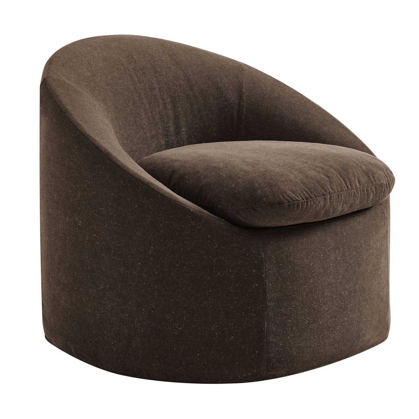Sadie Slipcovered Linen-Blend Round Accent Chair by Modway