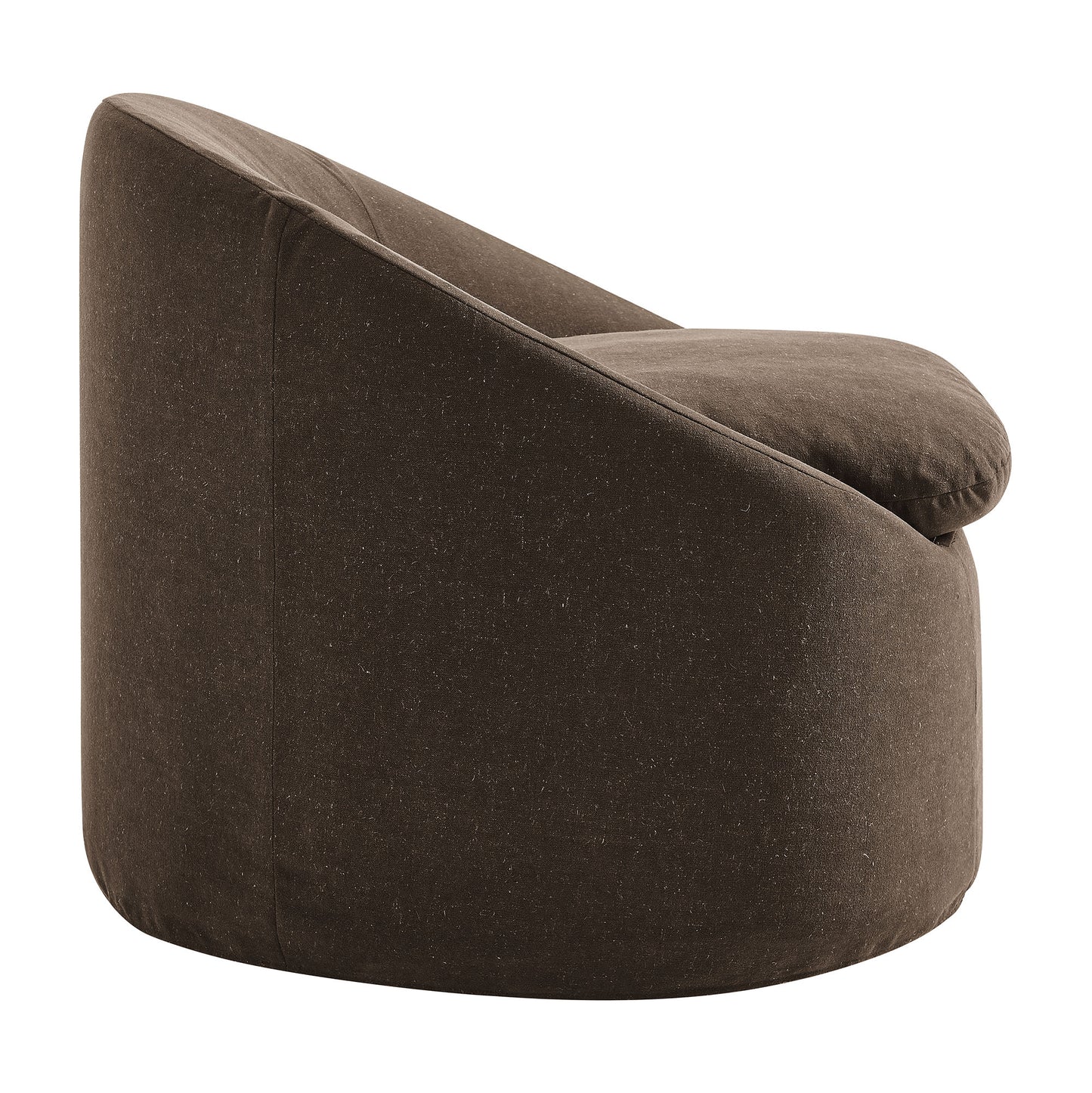 Sadie Slipcovered Linen-Blend Round Accent Chair by Modway