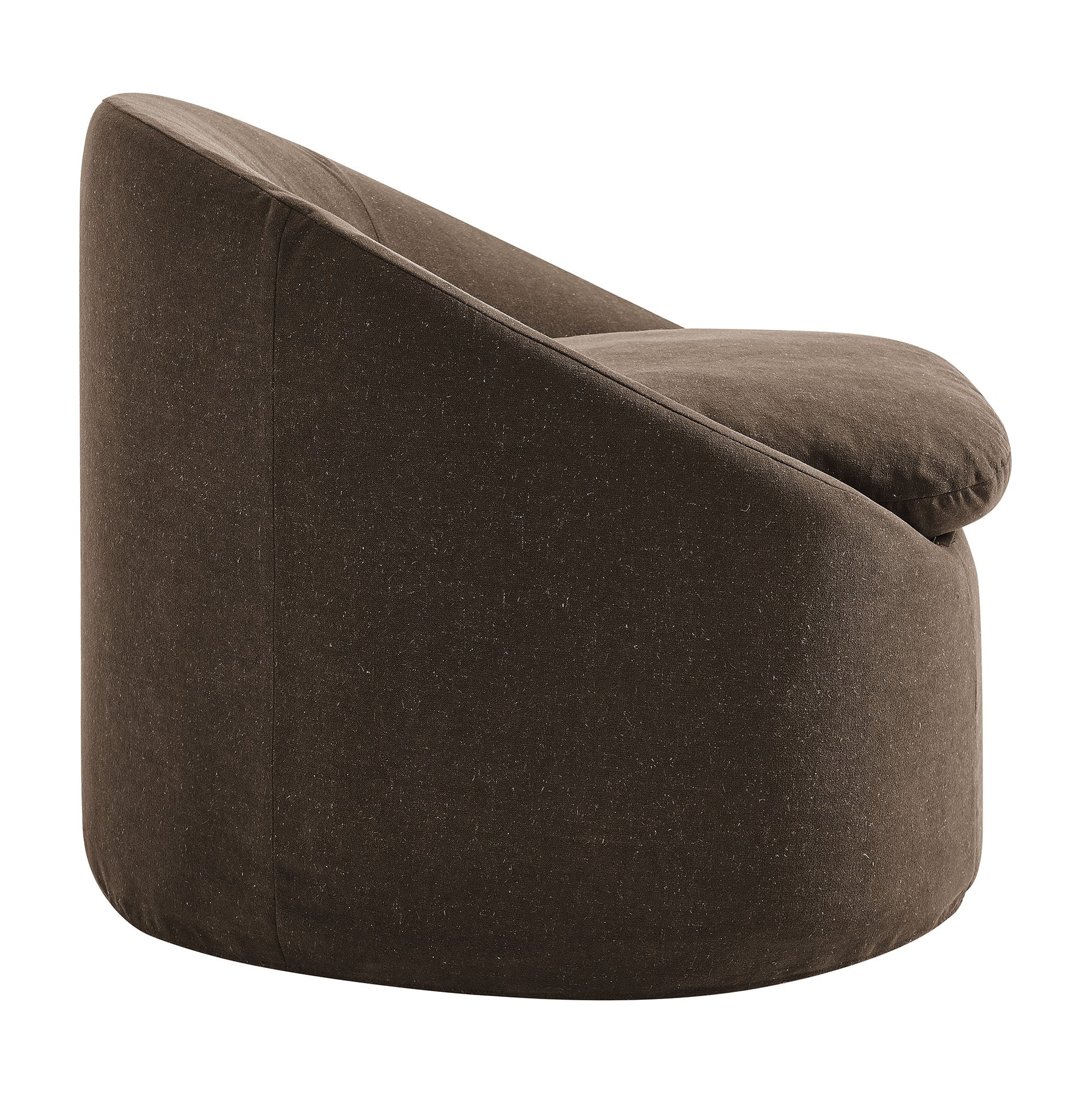 Sadie Slipcovered Linen-Blend Round Accent Chair by Modway