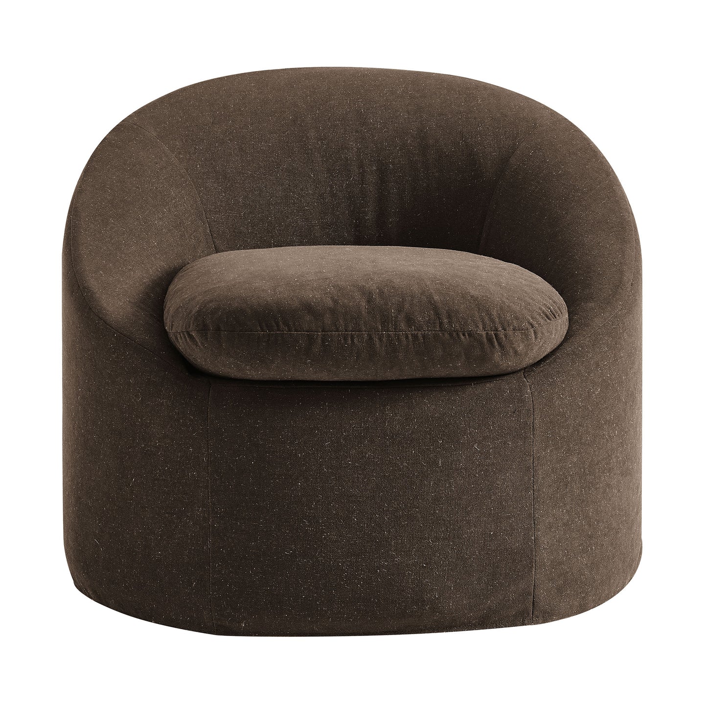 Sadie Slipcovered Linen-Blend Round Accent Chair by Modway