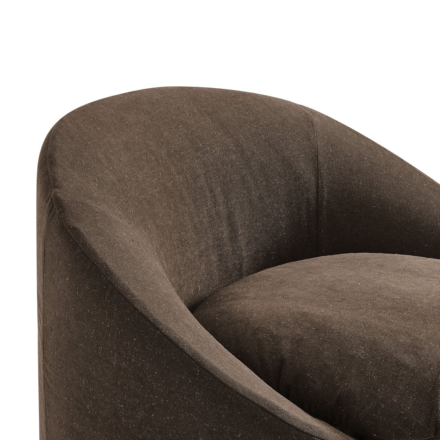 Sadie Slipcovered Linen-Blend Round Accent Chair by Modway