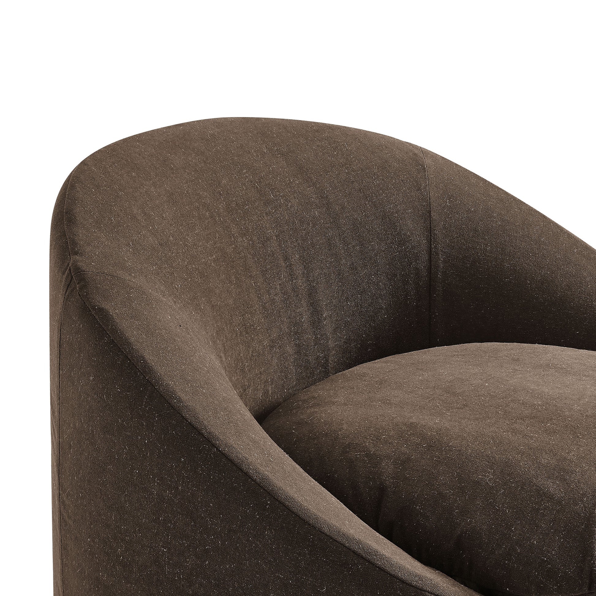 Sadie Slipcovered Linen-Blend Round Accent Chair by Modway