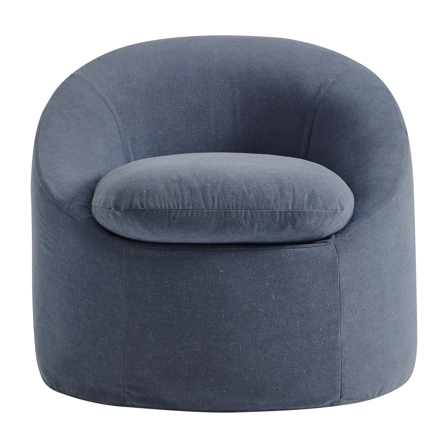Sadie Slipcovered Linen-Blend Round Accent Chair by Modway