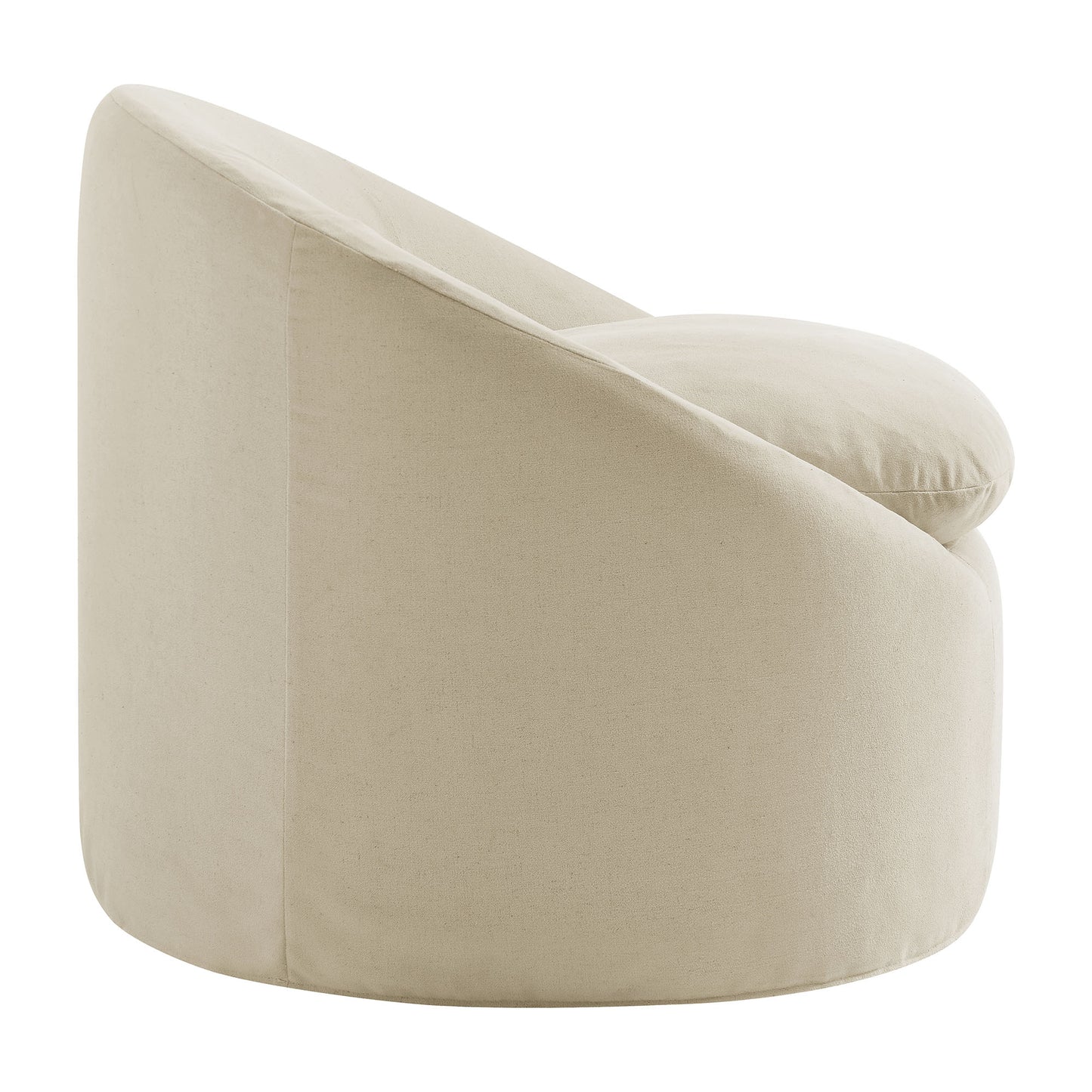 Sadie Slipcovered Linen-Blend Round Accent Chair by Modway