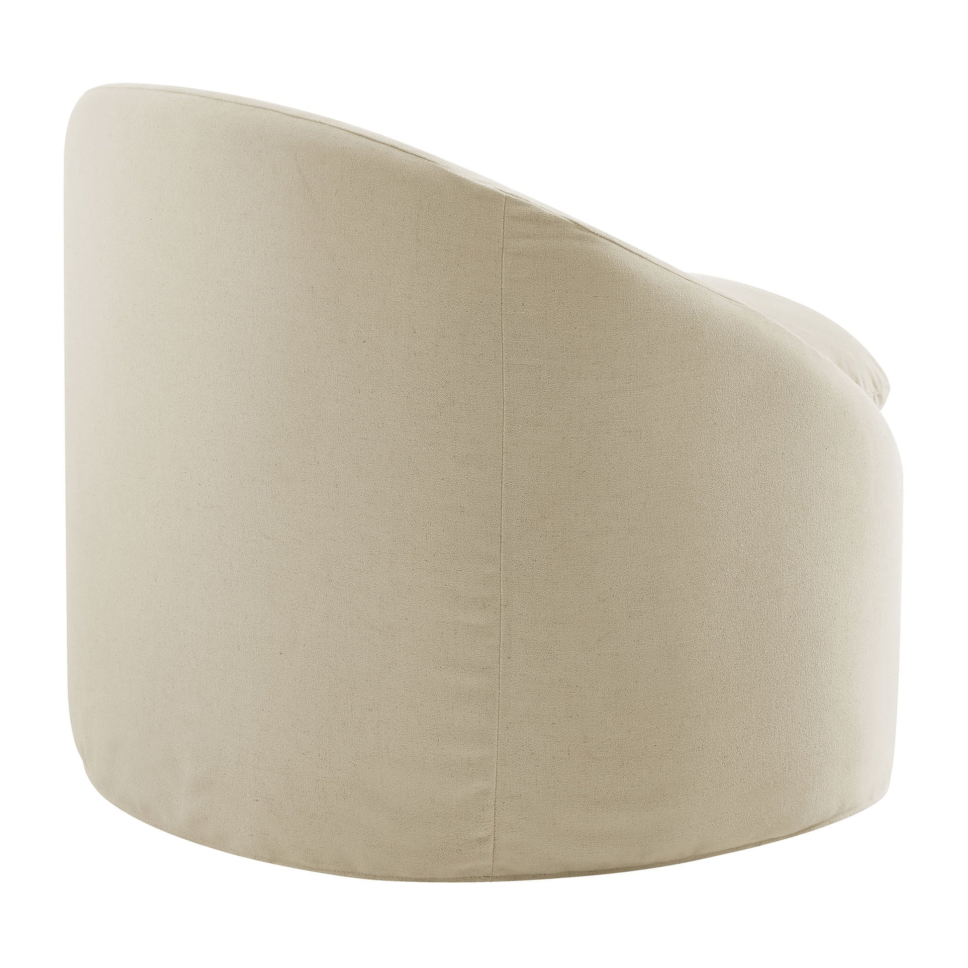 Sadie Slipcovered Linen-Blend Round Accent Chair by Modway