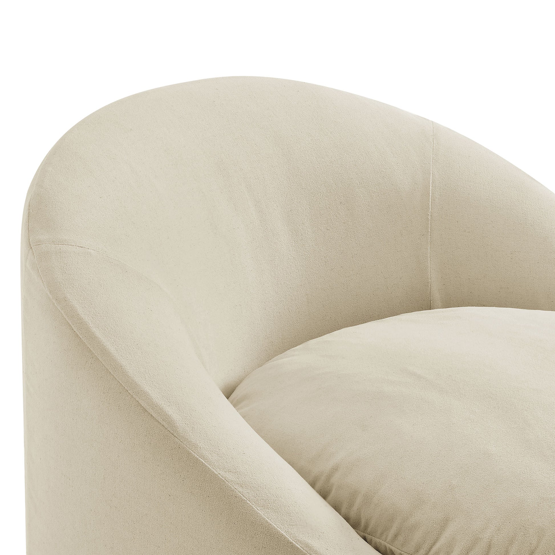 Sadie Slipcovered Linen-Blend Round Accent Chair by Modway