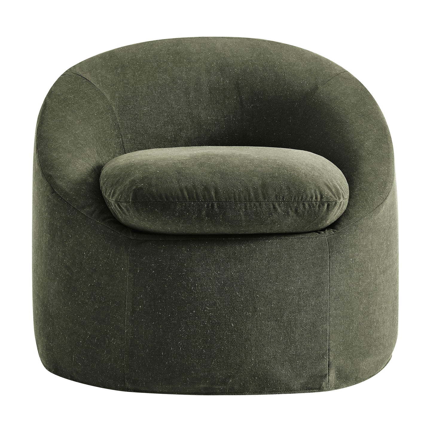 Sadie Slipcovered Linen-Blend Round Accent Chair by Modway