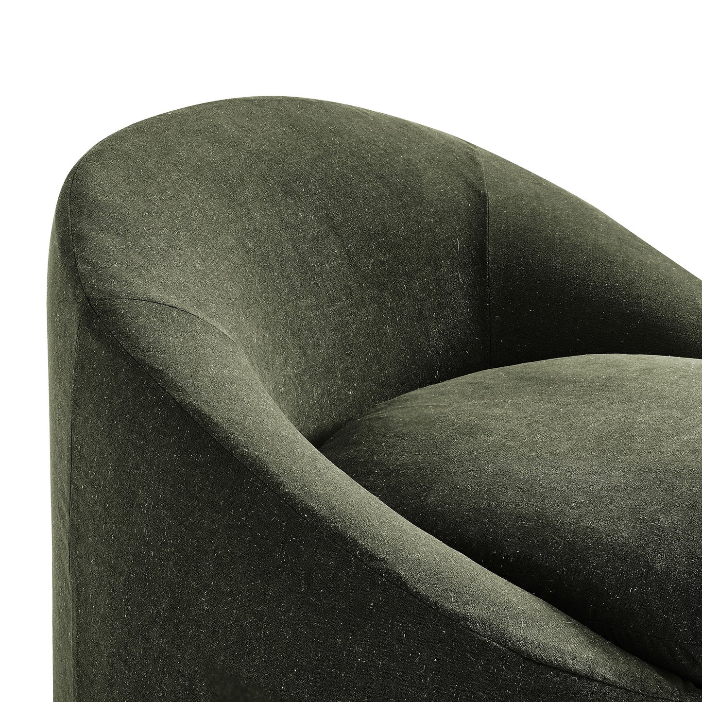 Sadie Slipcovered Linen-Blend Round Accent Chair by Modway