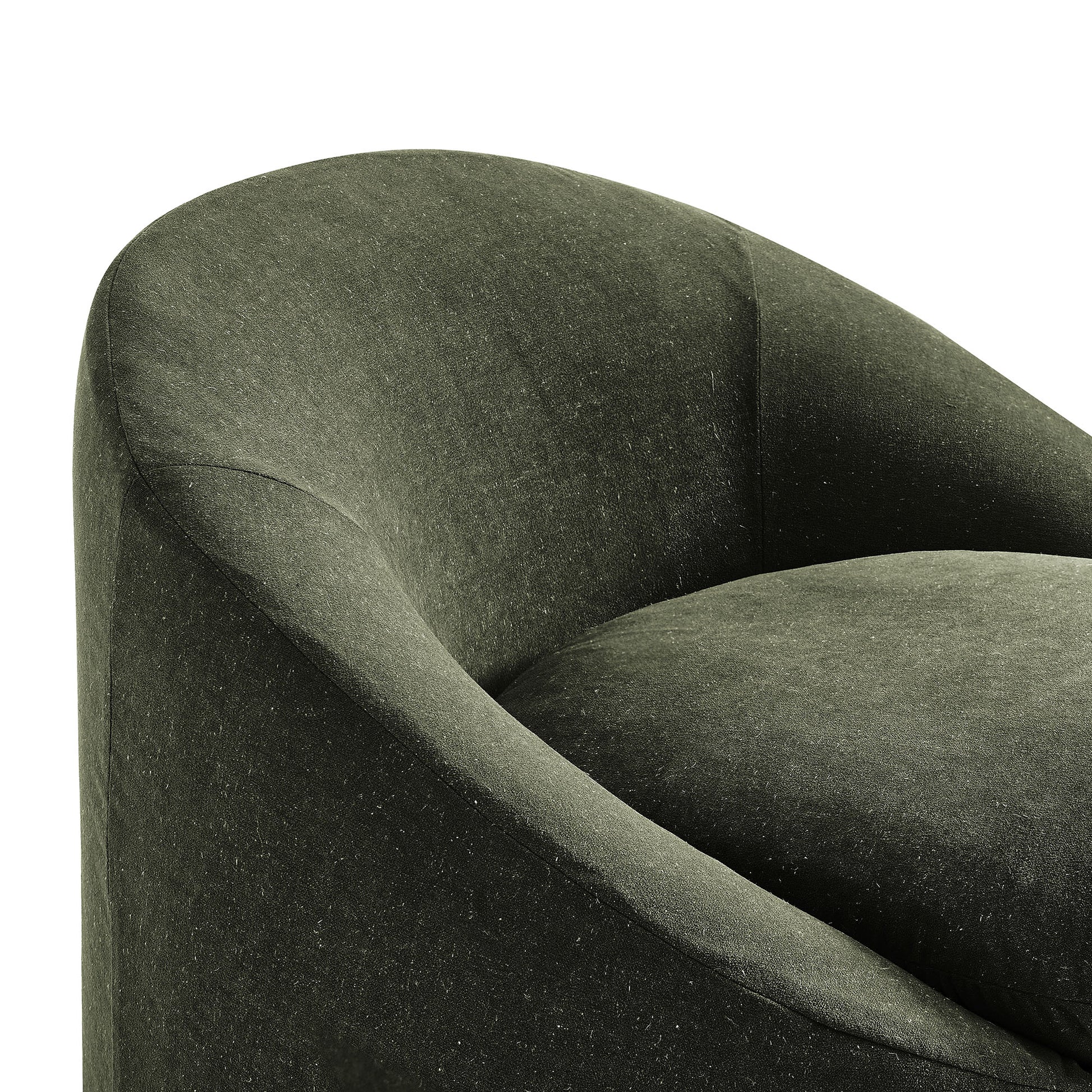 Sadie Slipcovered Linen-Blend Round Accent Chair by Modway
