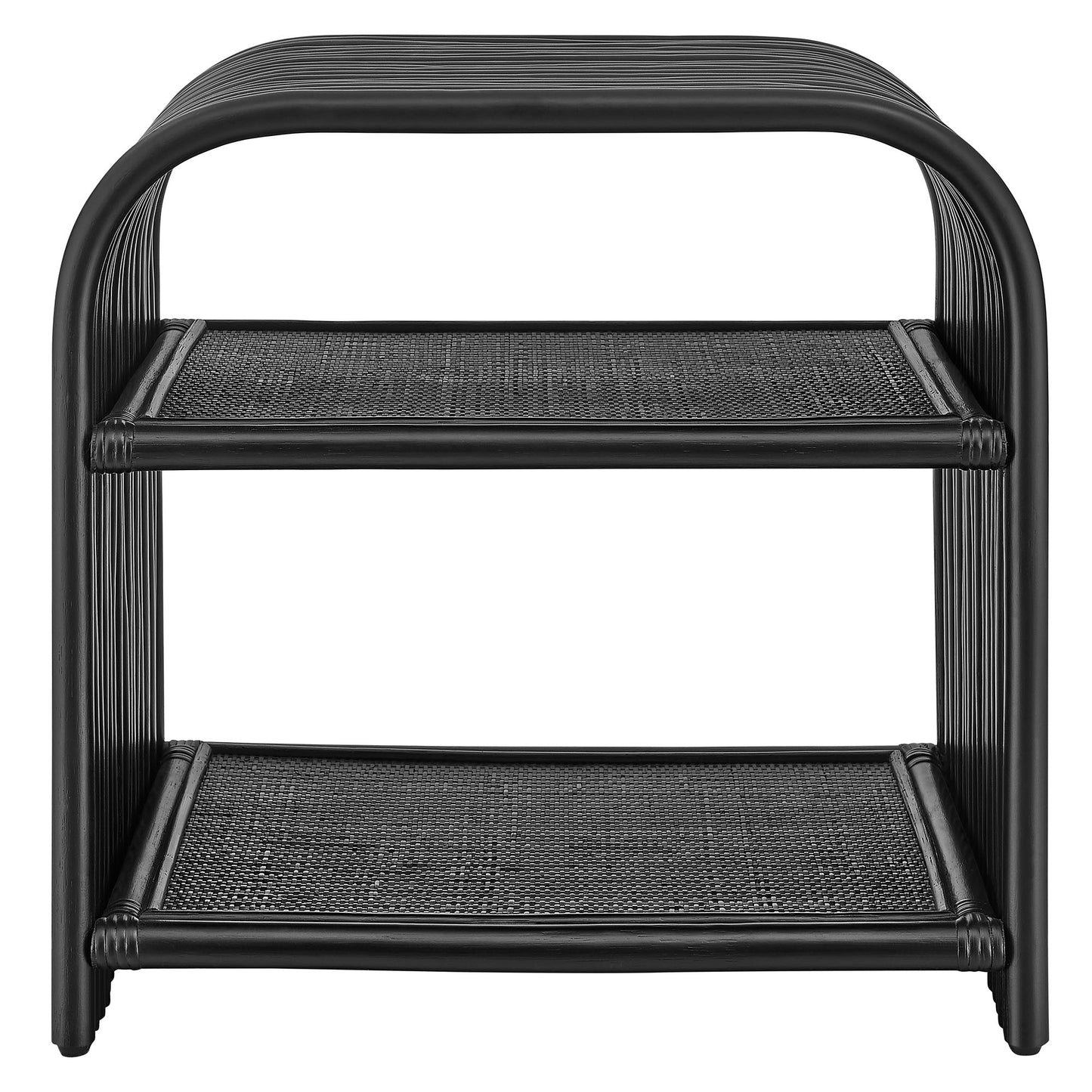 Eve Curved Rattan Side Table by Modway EEI-7361 - Stylish Accent Table for Living Spaces