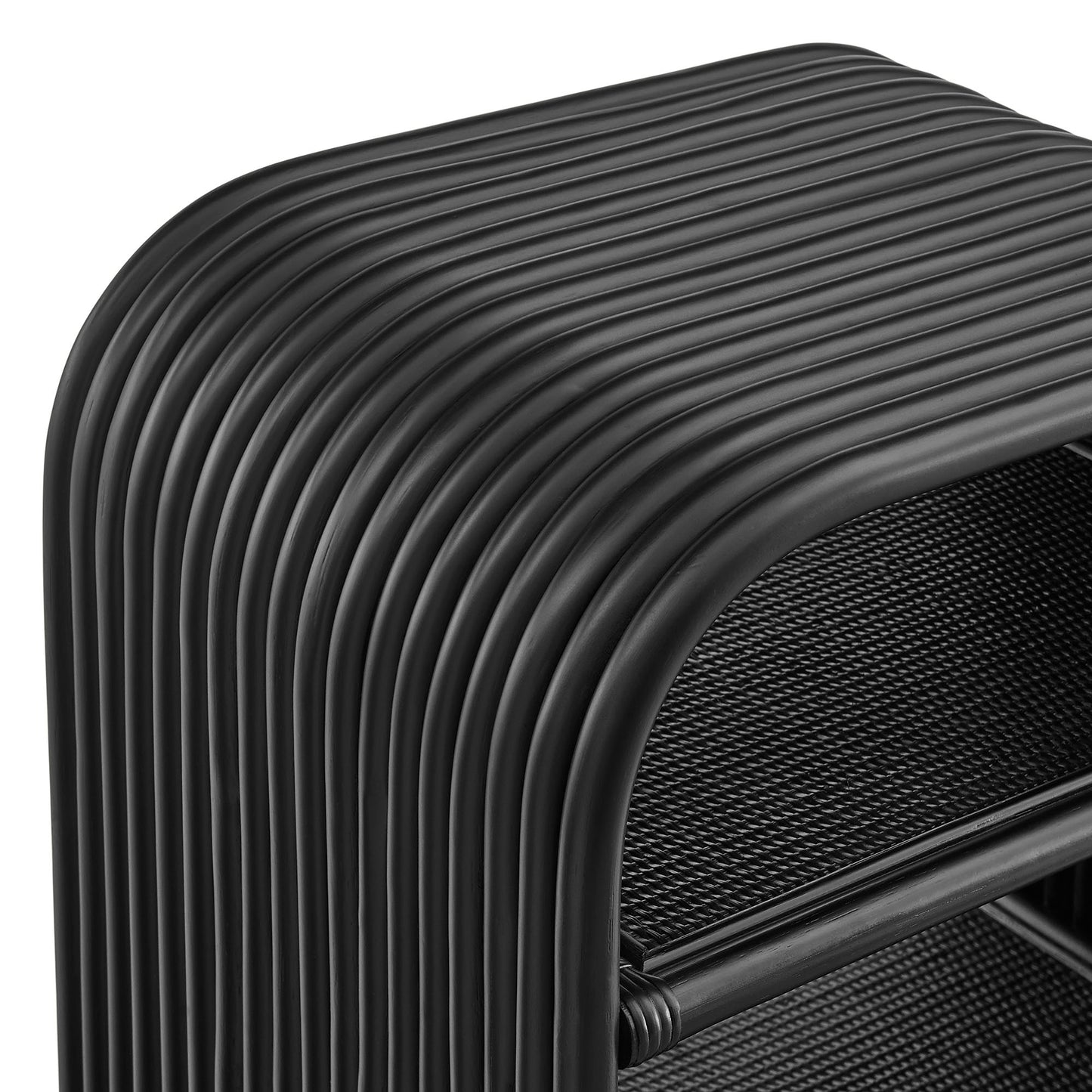 Eve Curved Rattan Side Table by Modway EEI-7361 - Stylish Accent Table for Living Spaces