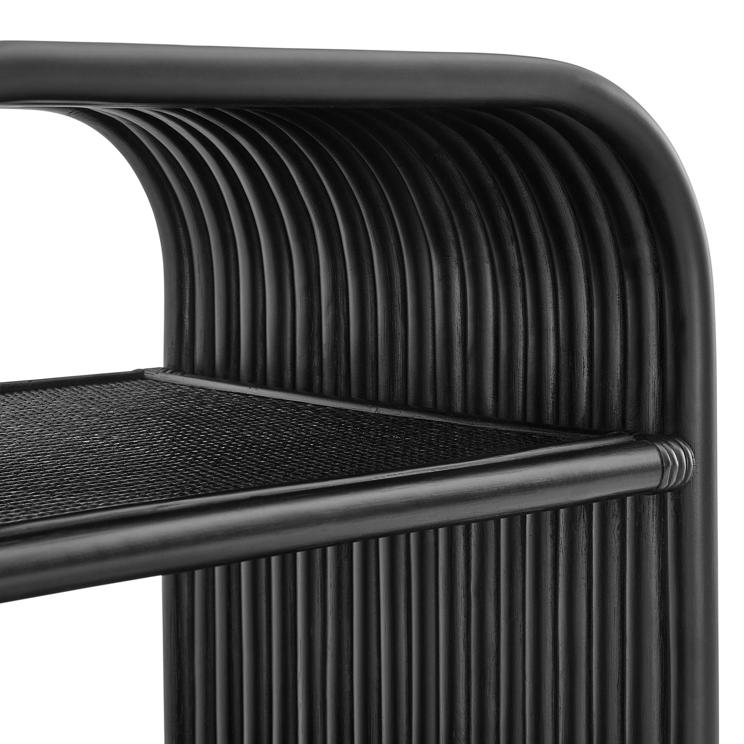 Eve Curved Rattan Side Table by Modway EEI-7361 - Stylish Accent Table for Living Spaces