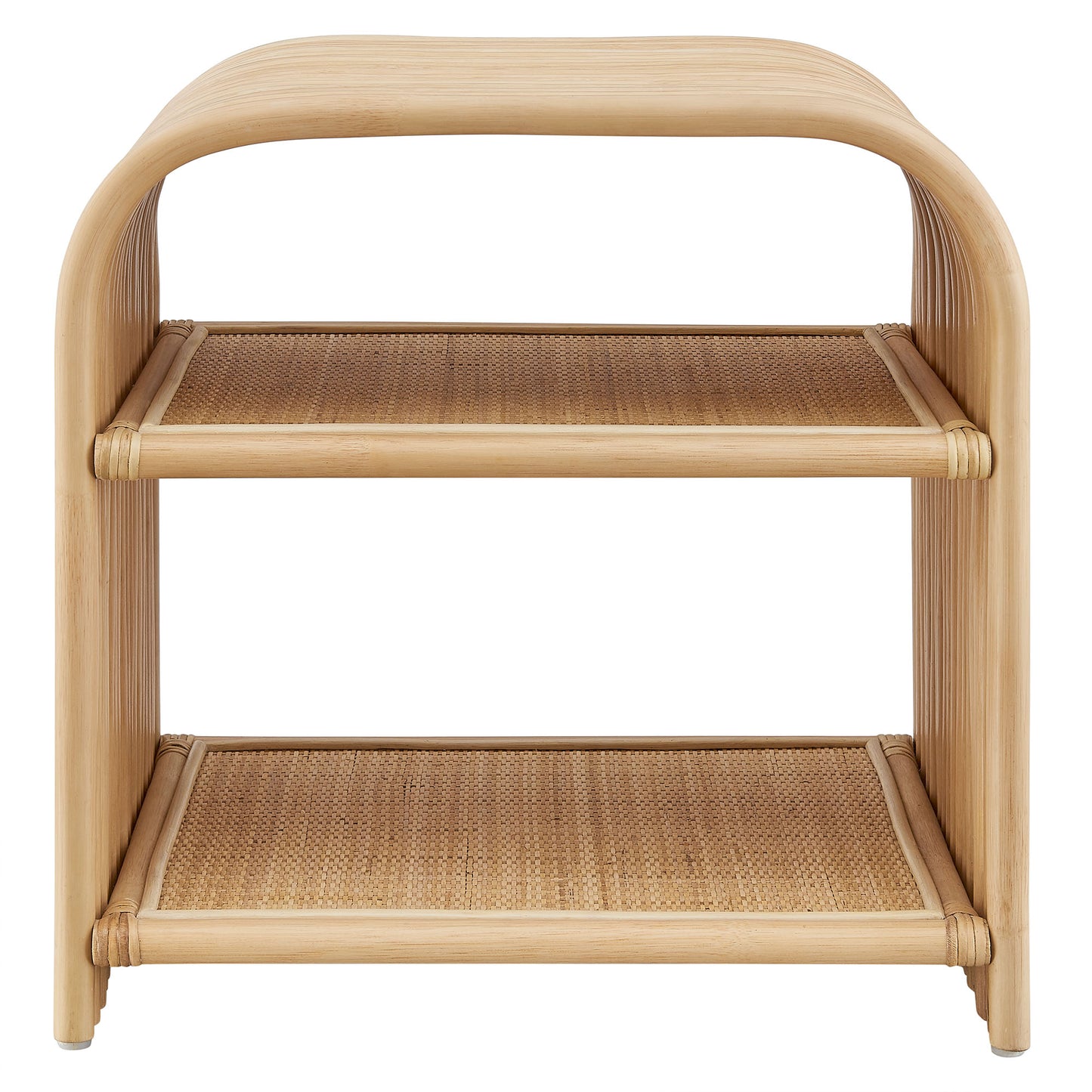 Eve Curved Rattan Side Table by Modway EEI-7361 - Stylish Accent Table for Living Spaces