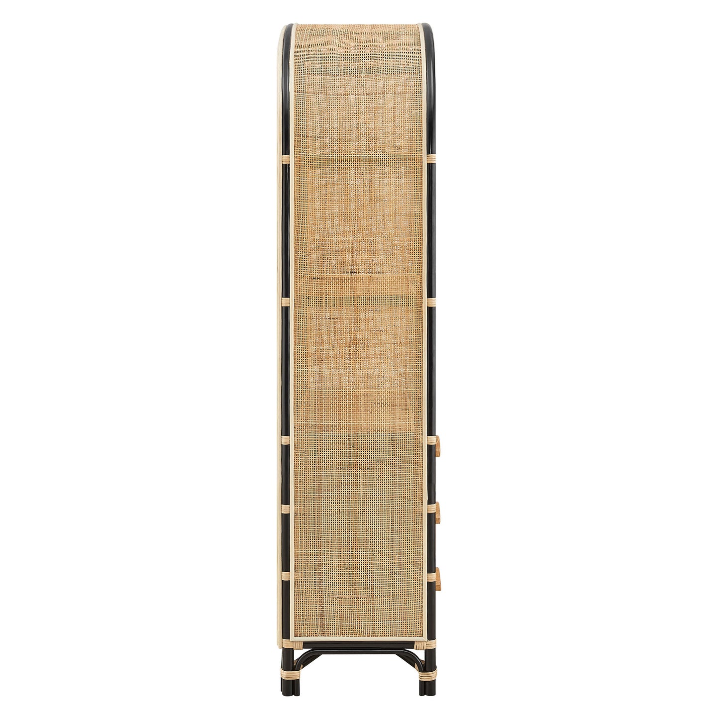 Jane 71 Inch Tall Arched Natural Rattan Bookshelf by Modway EEI-7362 Floor Shelf