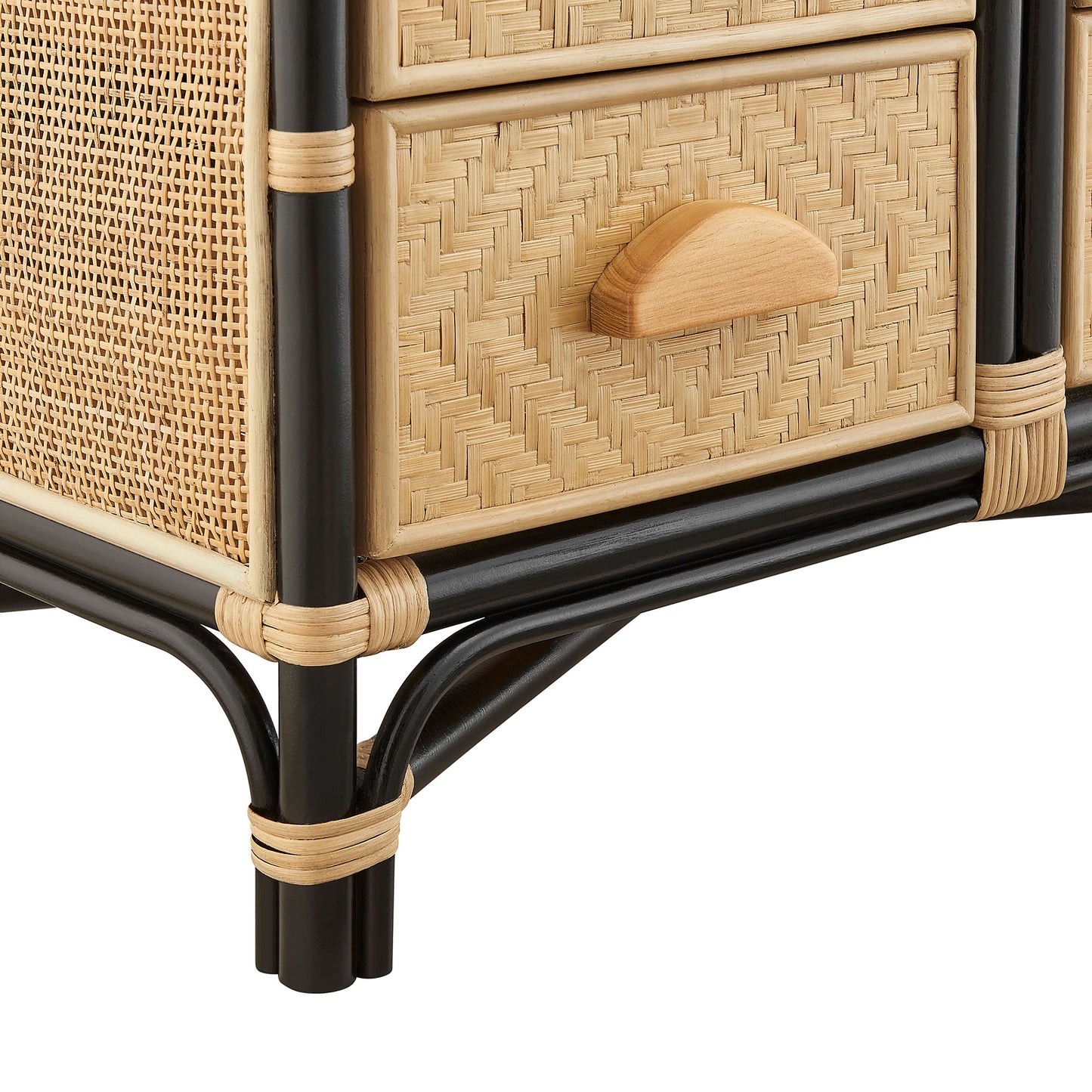 Jane 71 Inch Tall Arched Natural Rattan Bookshelf by Modway EEI-7362 Floor Shelf