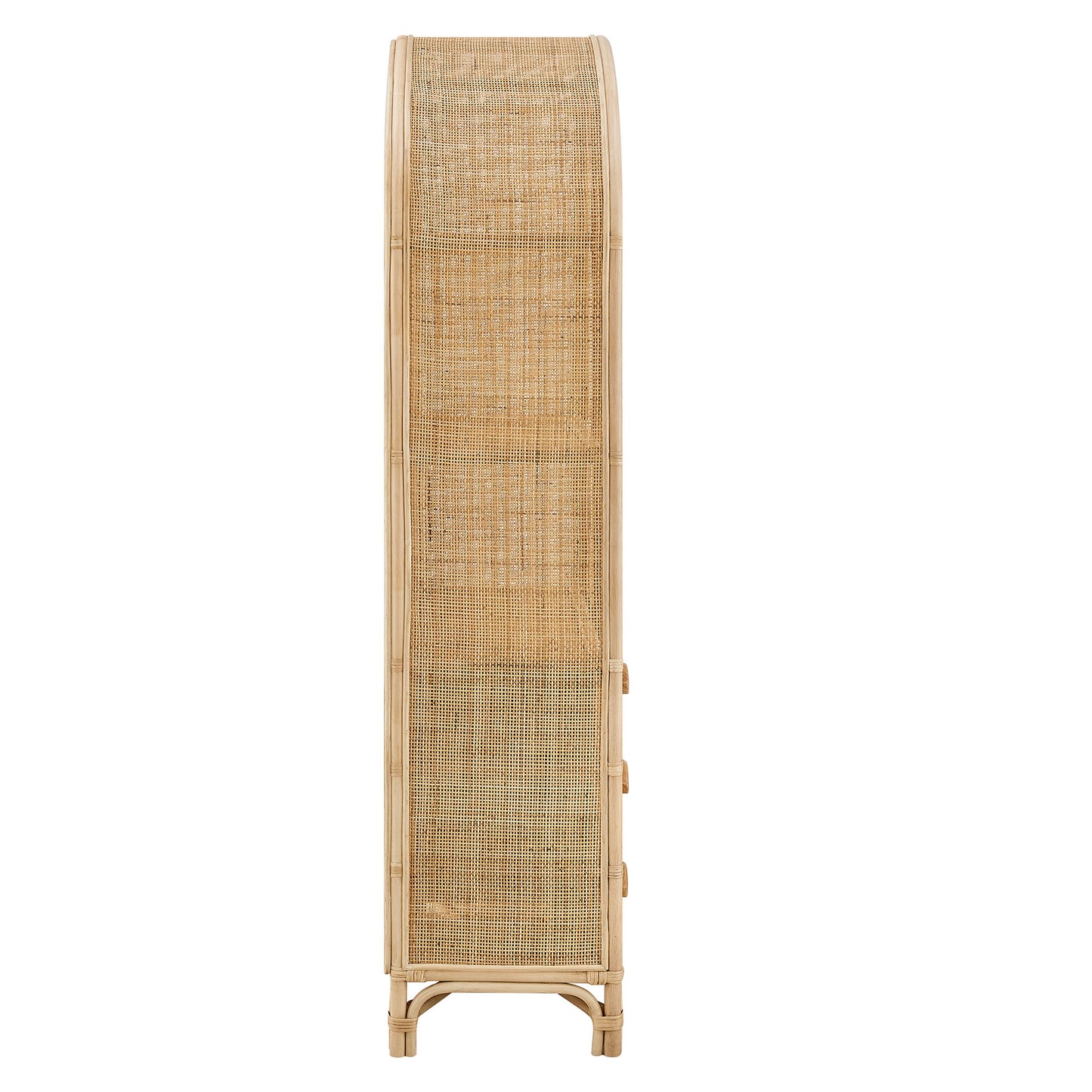 Jane 71 Inch Tall Arched Natural Rattan Bookshelf by Modway EEI-7362 Floor Shelf