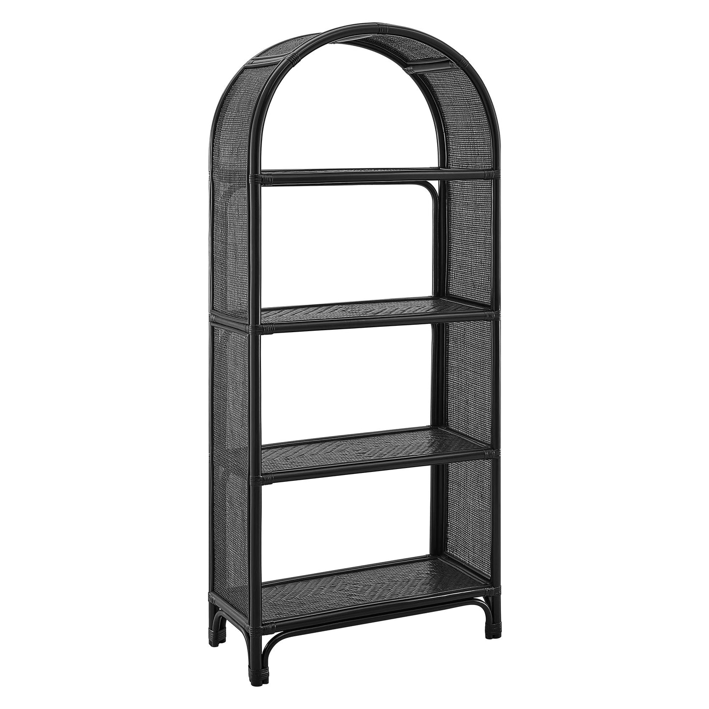Celeste Arched Rattan Bookshelf by Modway — Decorative Storage and Display Shelf