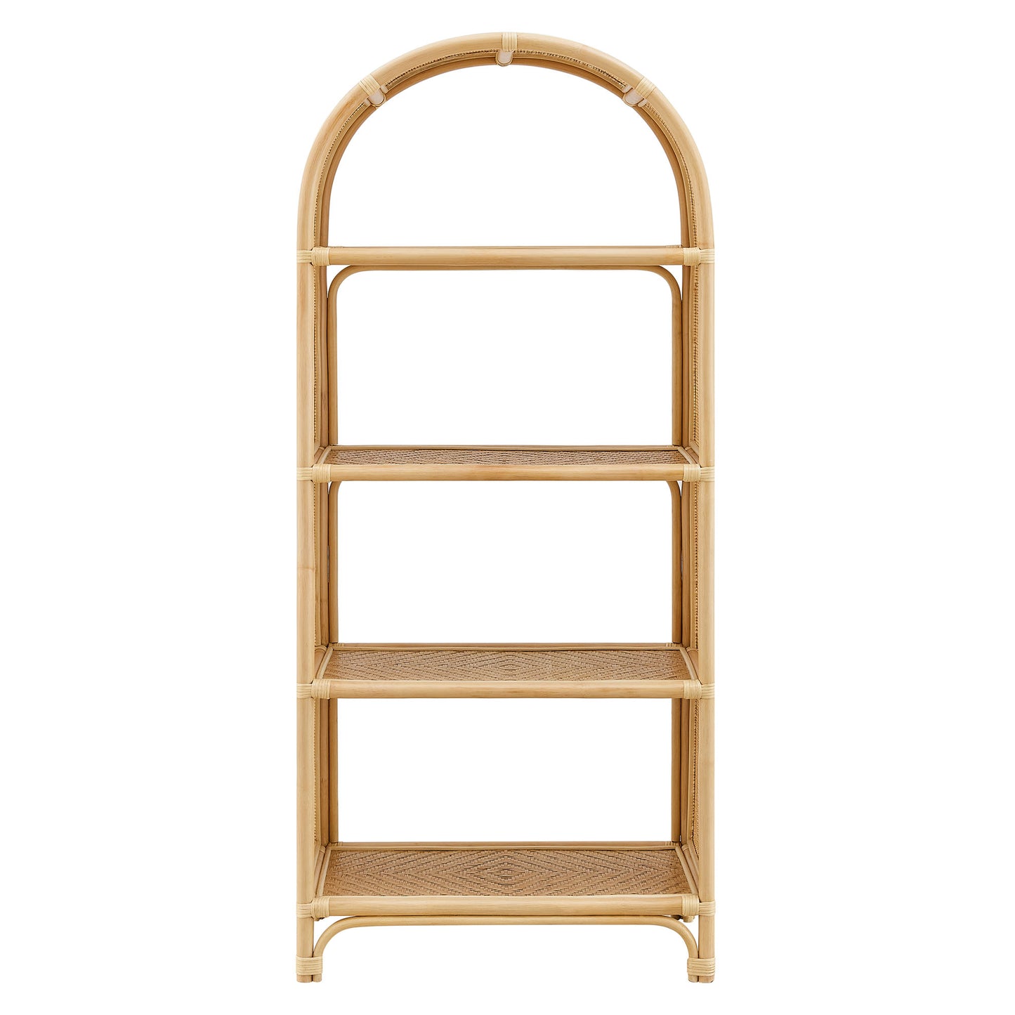 Celeste Arched Rattan Bookshelf by Modway — Decorative Storage and Display Shelf