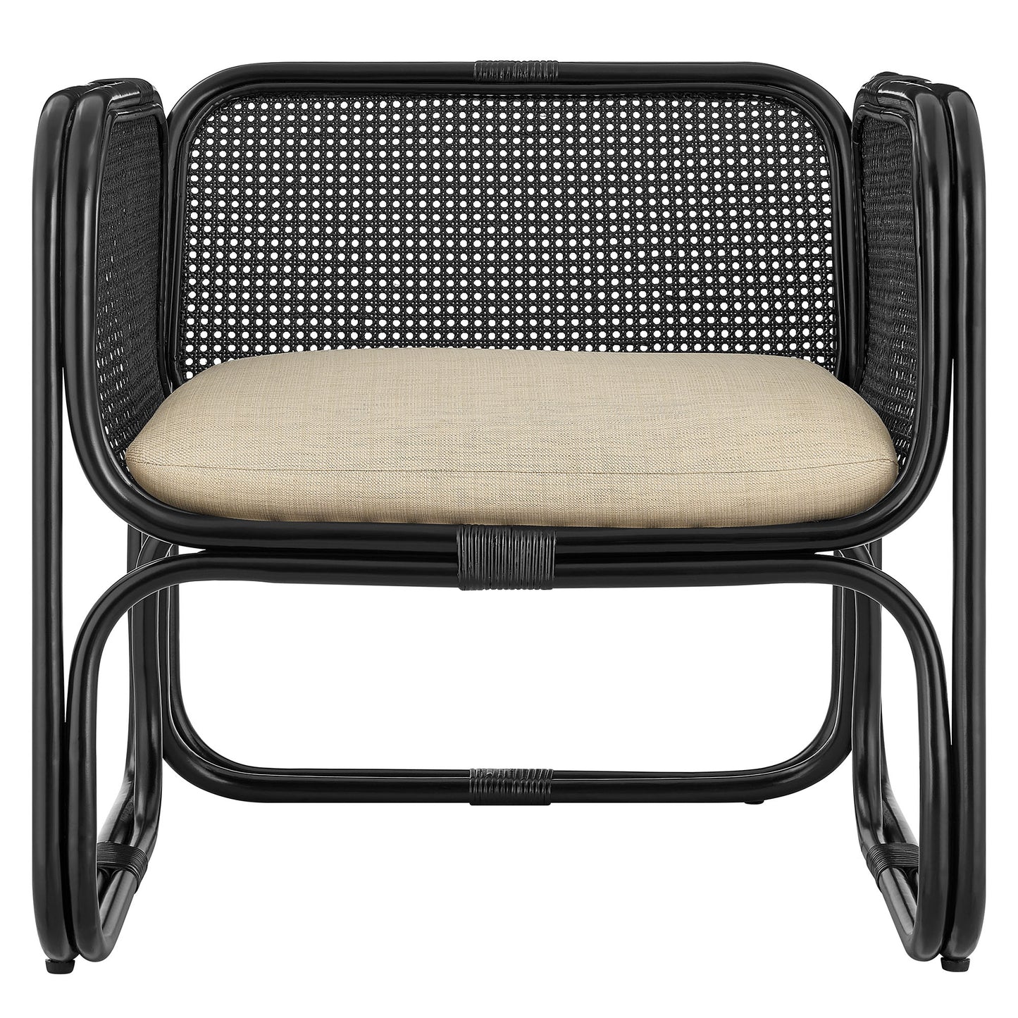 Ellis Rattan Accent Armchair by Modway EEI-7365 Mid-Century Modern Accent Chair