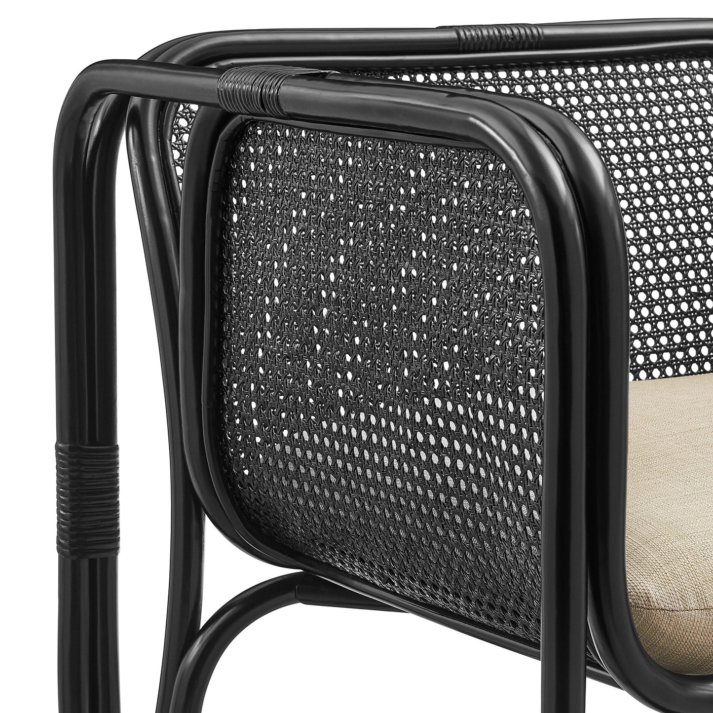 Ellis Rattan Accent Armchair by Modway EEI-7365 Mid-Century Modern Accent Chair